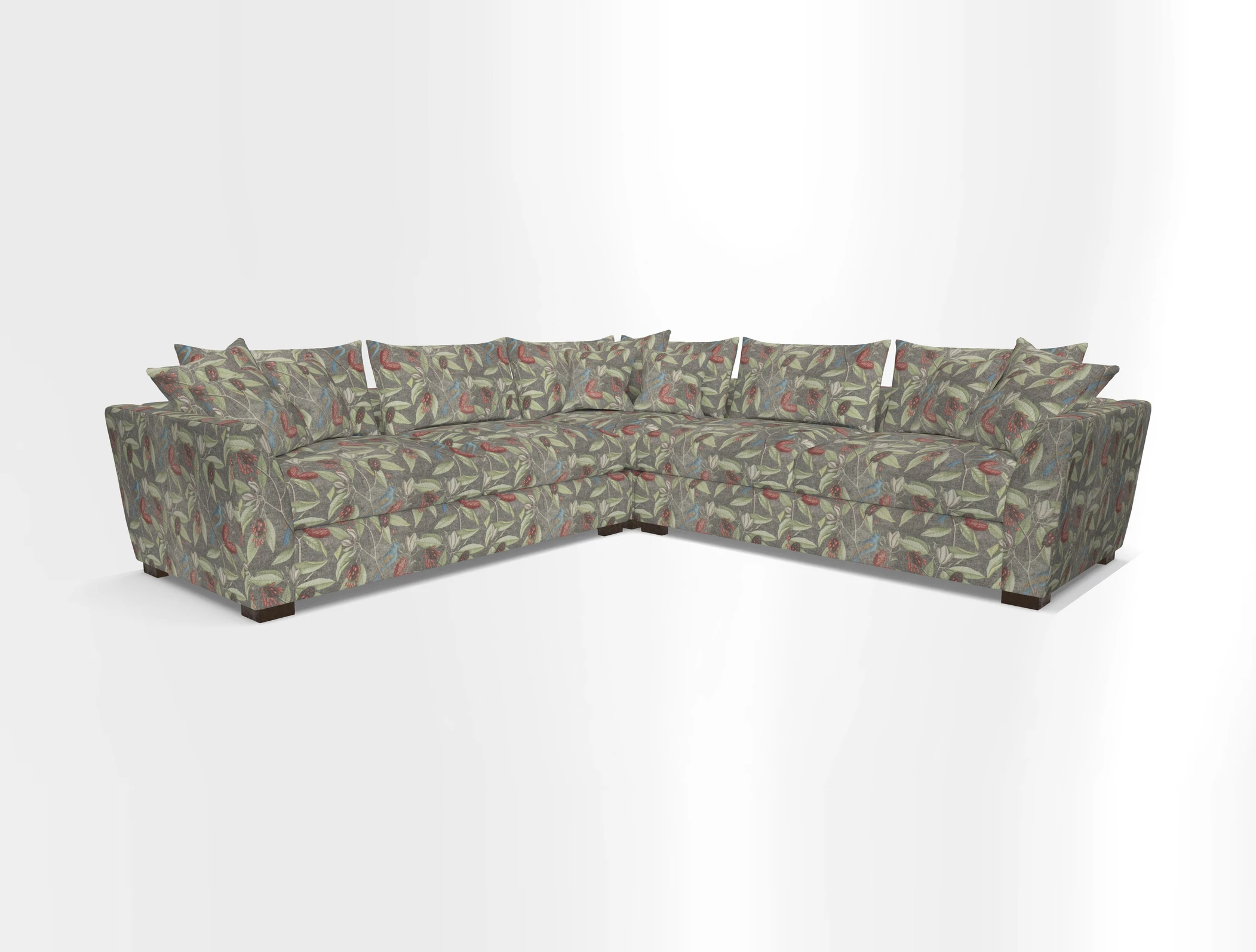 Hambledon Large Corner Group in Plain Two Tone Calico with Scatters in Cloth 22 Weaves