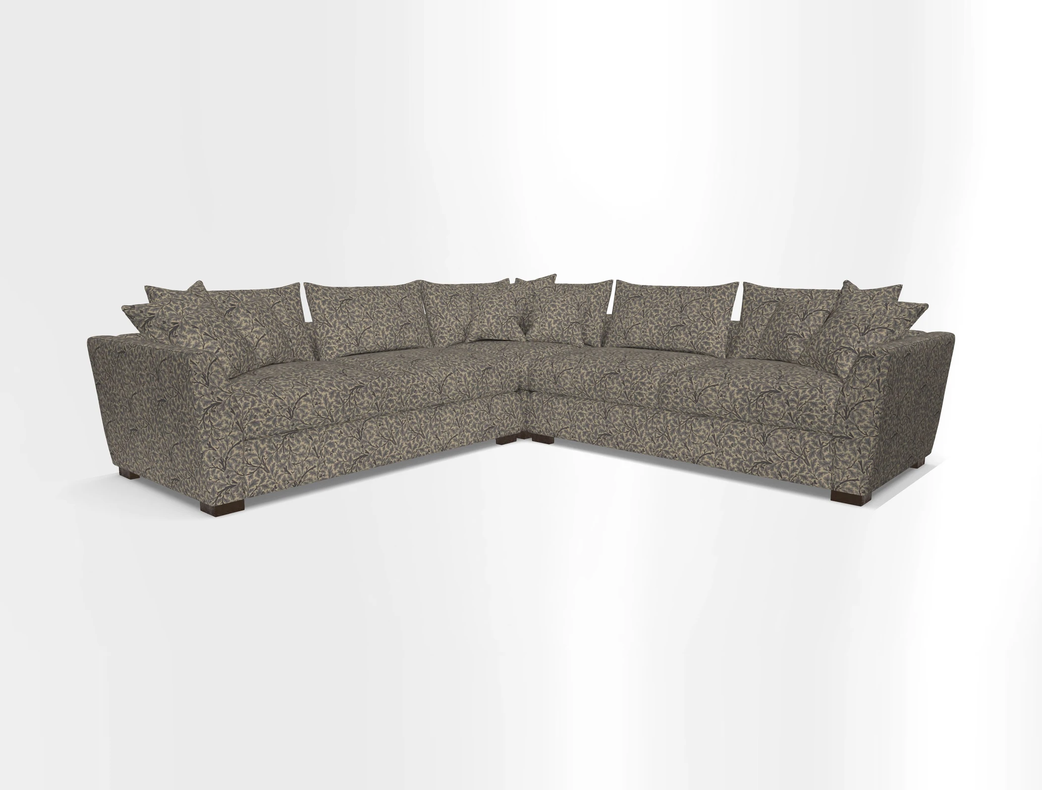 Hambledon Large Corner Group in Plain Two Tone Calico with Scatters in Cloth 22 Weaves