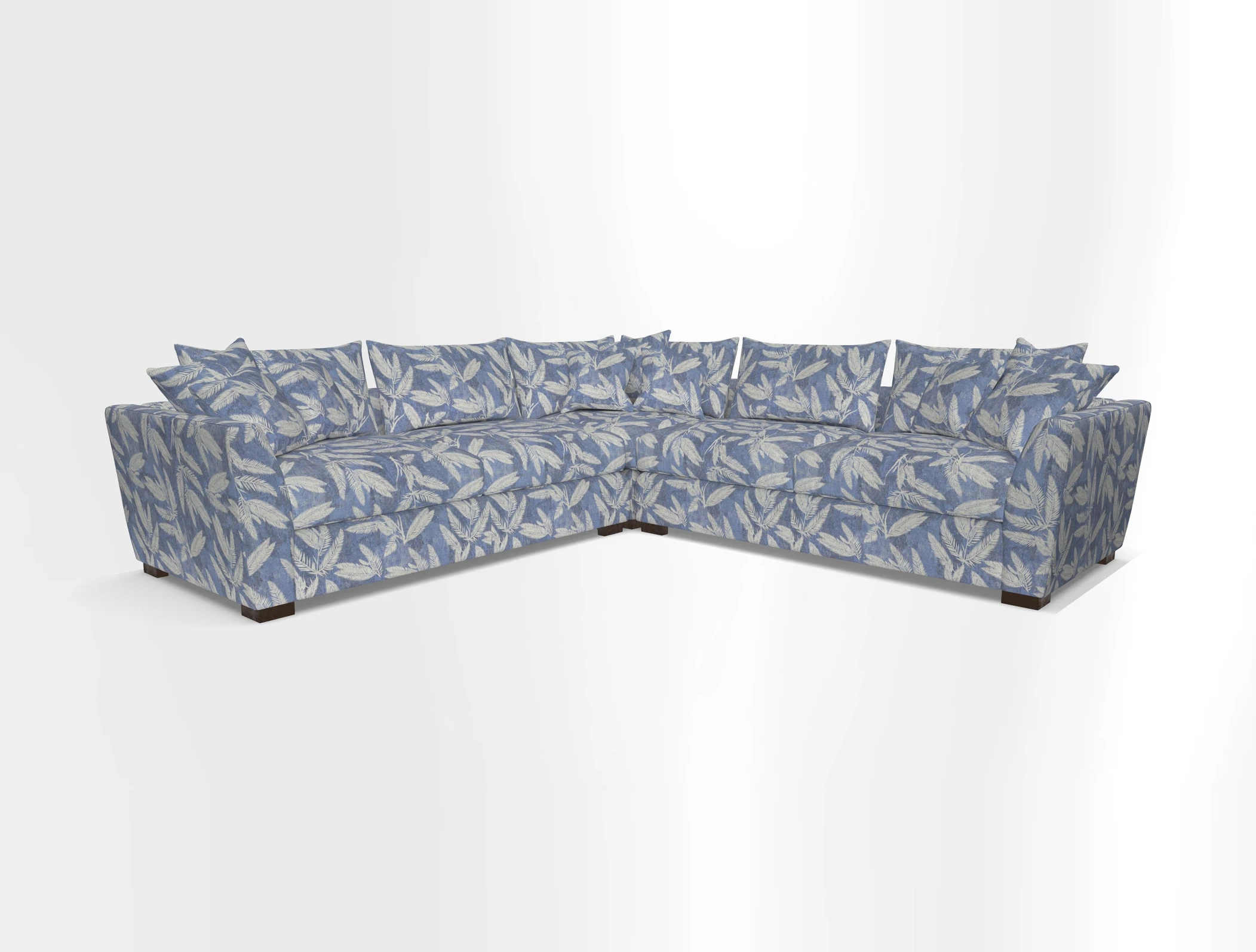 Hambledon Large Corner Group in Plain Two Tone Calico with Scatters in Cloth 22 Weaves