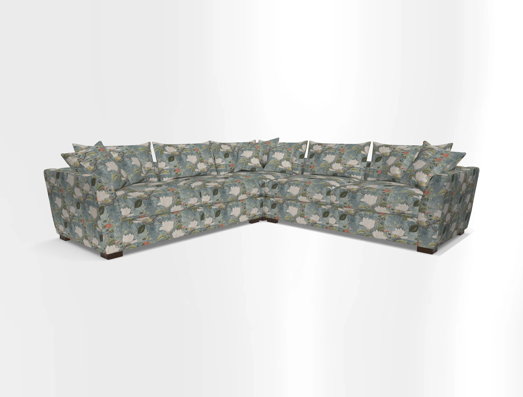 Hambledon Large Corner Group in Plain Two Tone Calico with Scatters in Cloth 22 Weaves