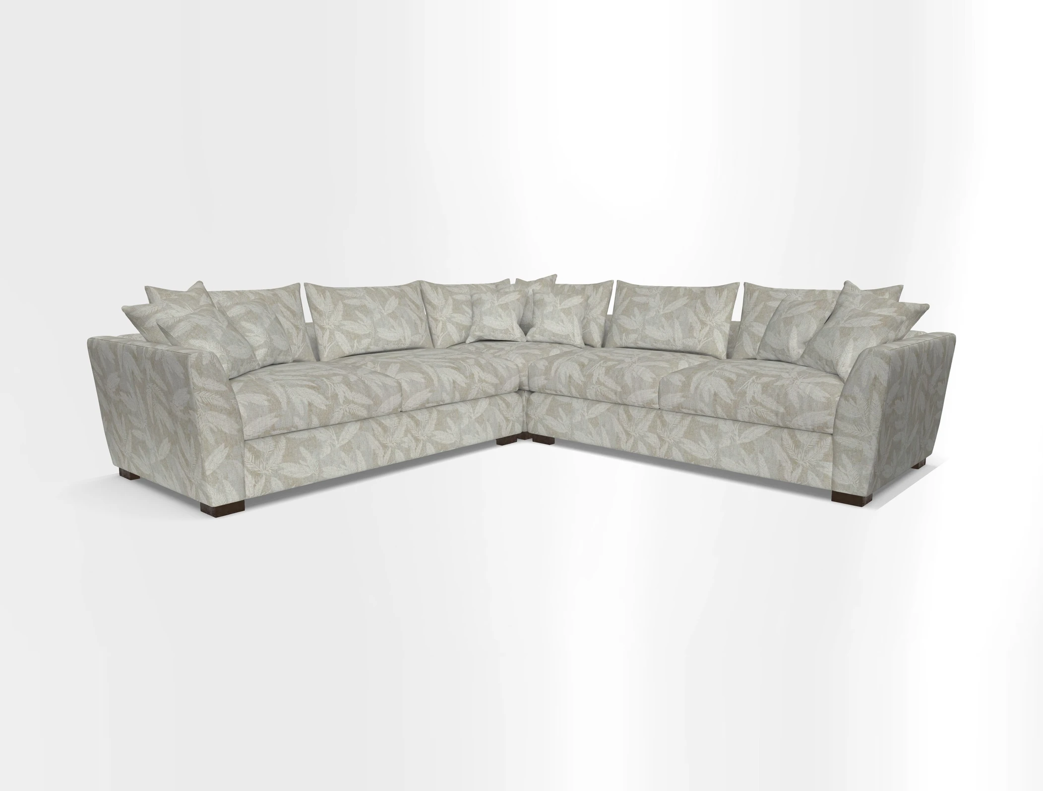 Hambledon Large Corner Group in Plain Two Tone Calico with Scatters in Cloth 22 Weaves