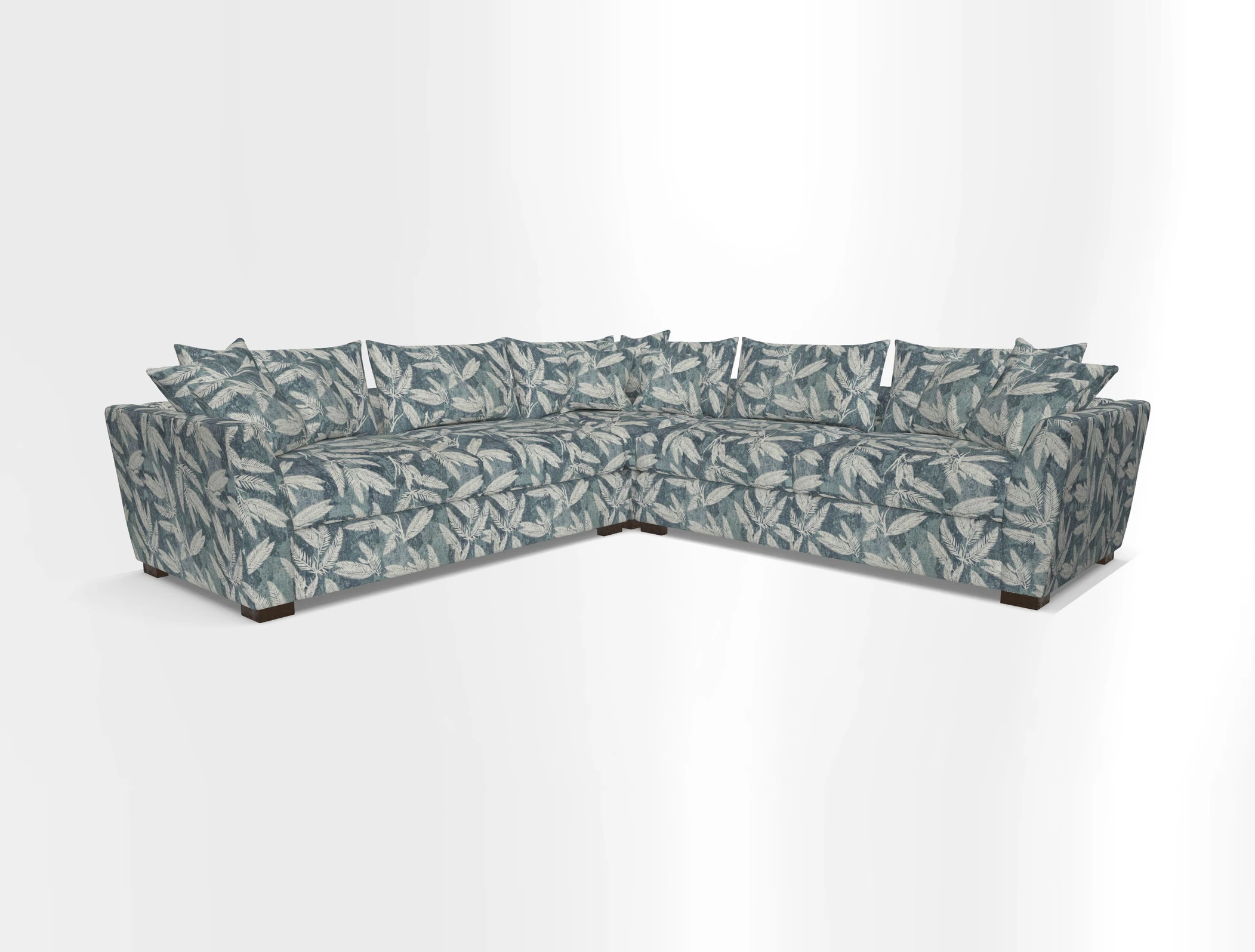 Hambledon Large Corner Group in Plain Two Tone Calico with Scatters in Cloth 22 Weaves