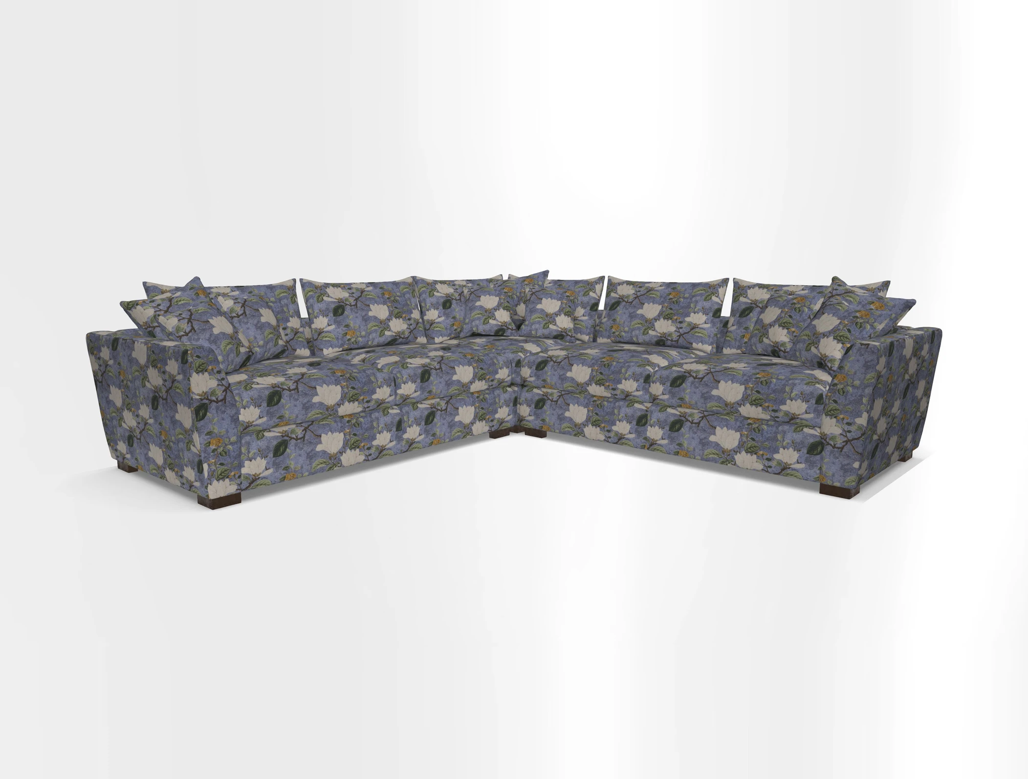 Hambledon Large Corner Group in Plain Two Tone Calico with Scatters in Cloth 22 Weaves