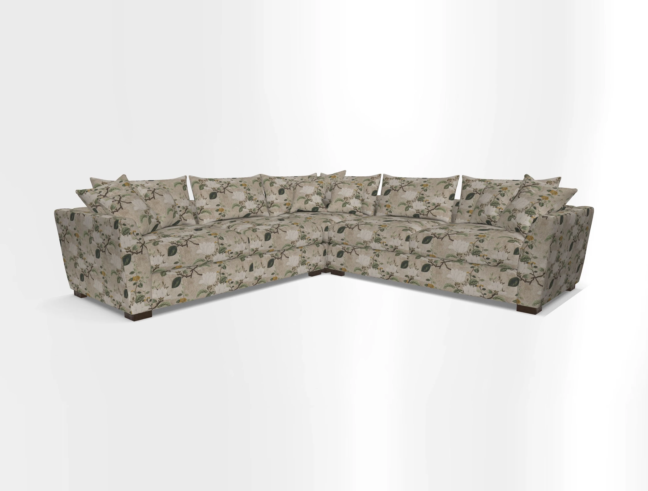 Hambledon Large Corner Group in Plain Two Tone Calico with Scatters in Cloth 22 Weaves