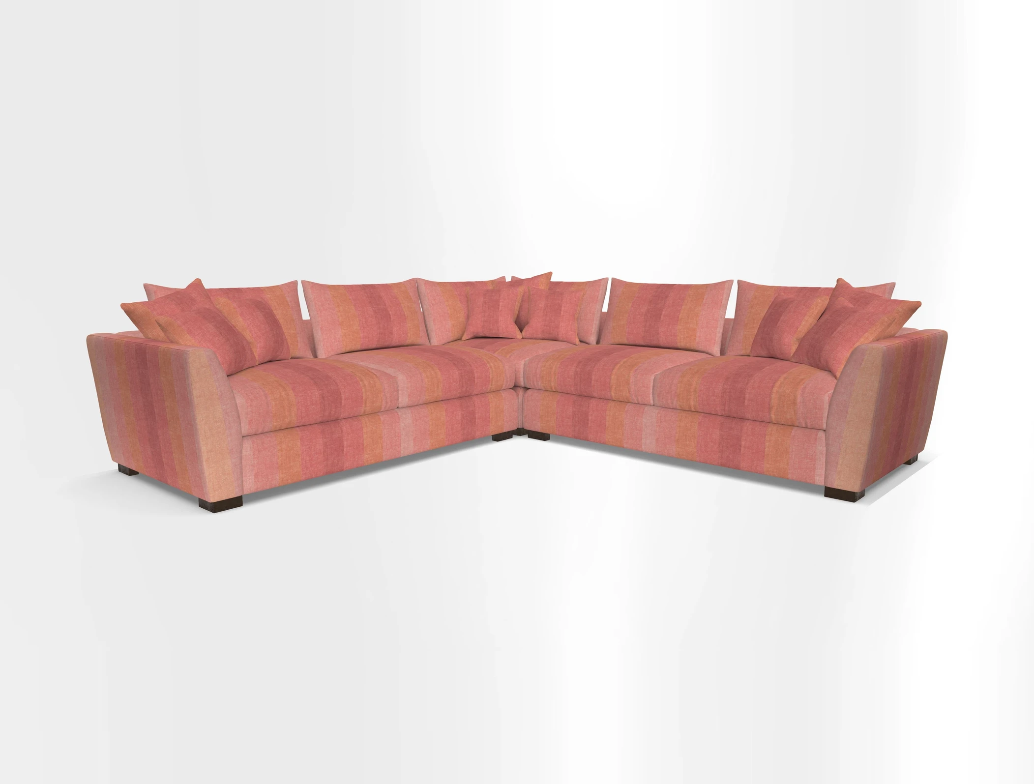 Hambledon Large Corner Group in Plain Two Tone Calico with Scatters in Cloth 22 Weaves