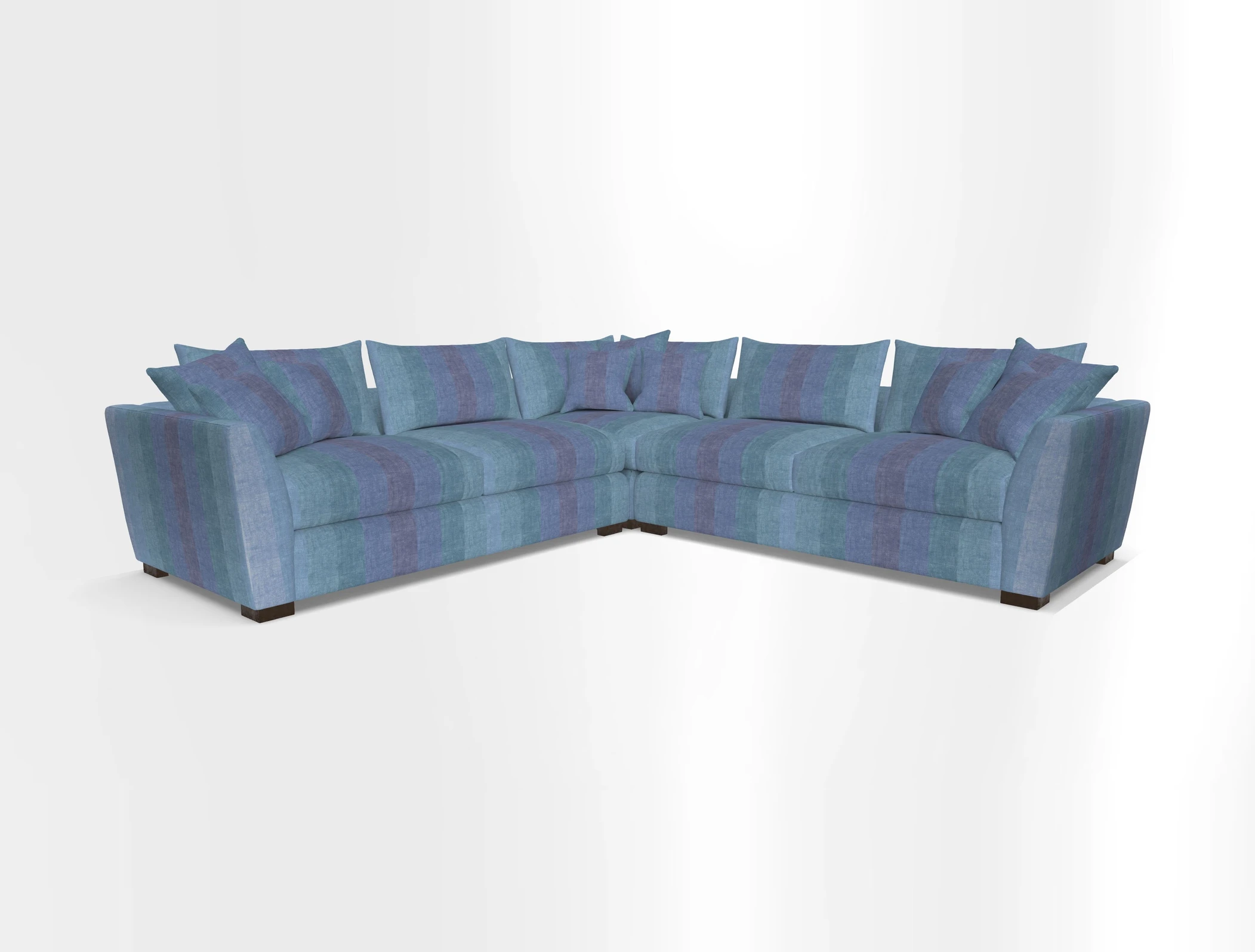 Hambledon Large Corner Group in Plain Two Tone Calico with Scatters in Cloth 22 Weaves