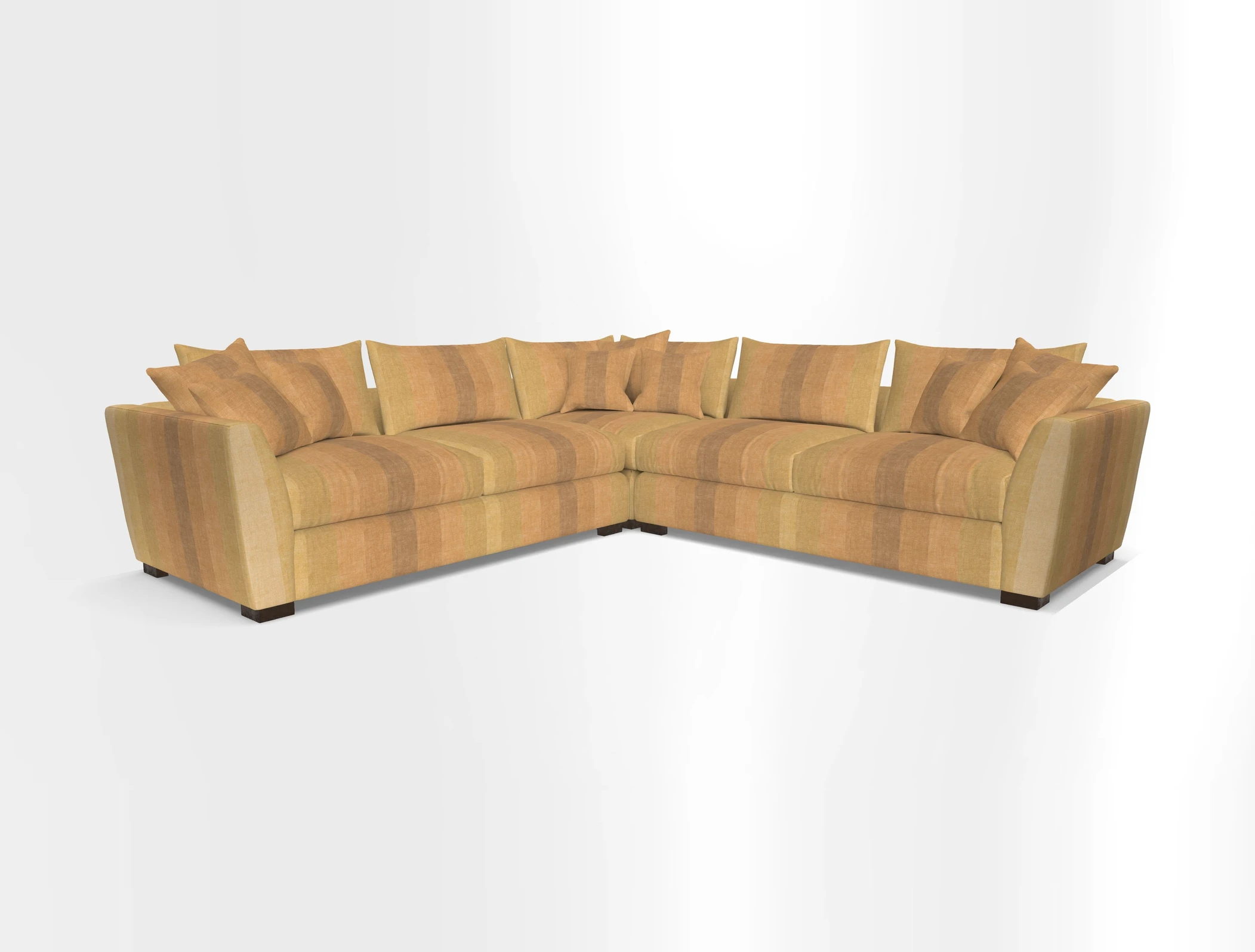 Hambledon Large Corner Group in Plain Two Tone Calico with Scatters in Cloth 22 Weaves