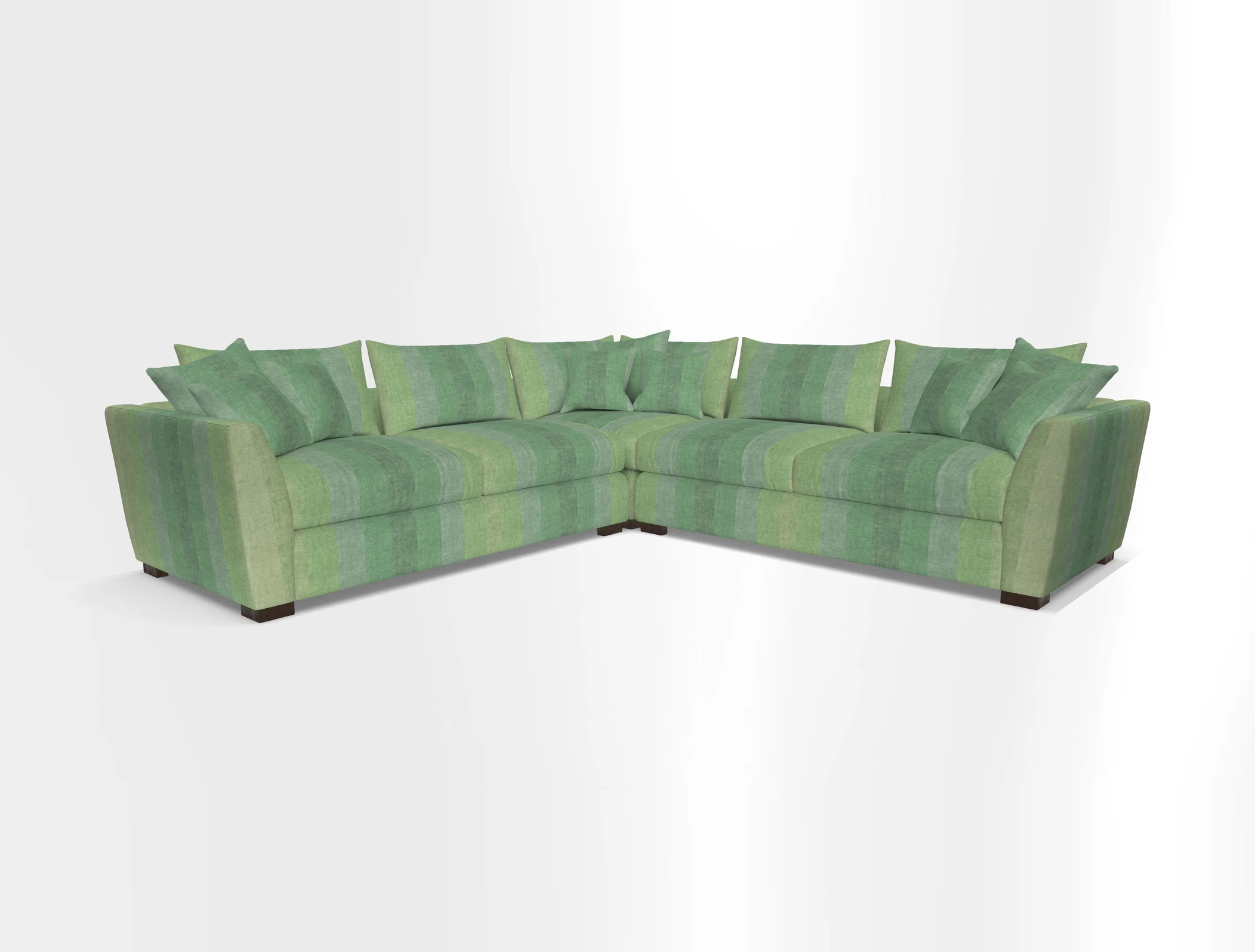 Hambledon Large Corner Group in Plain Two Tone Calico with Scatters in Cloth 22 Weaves