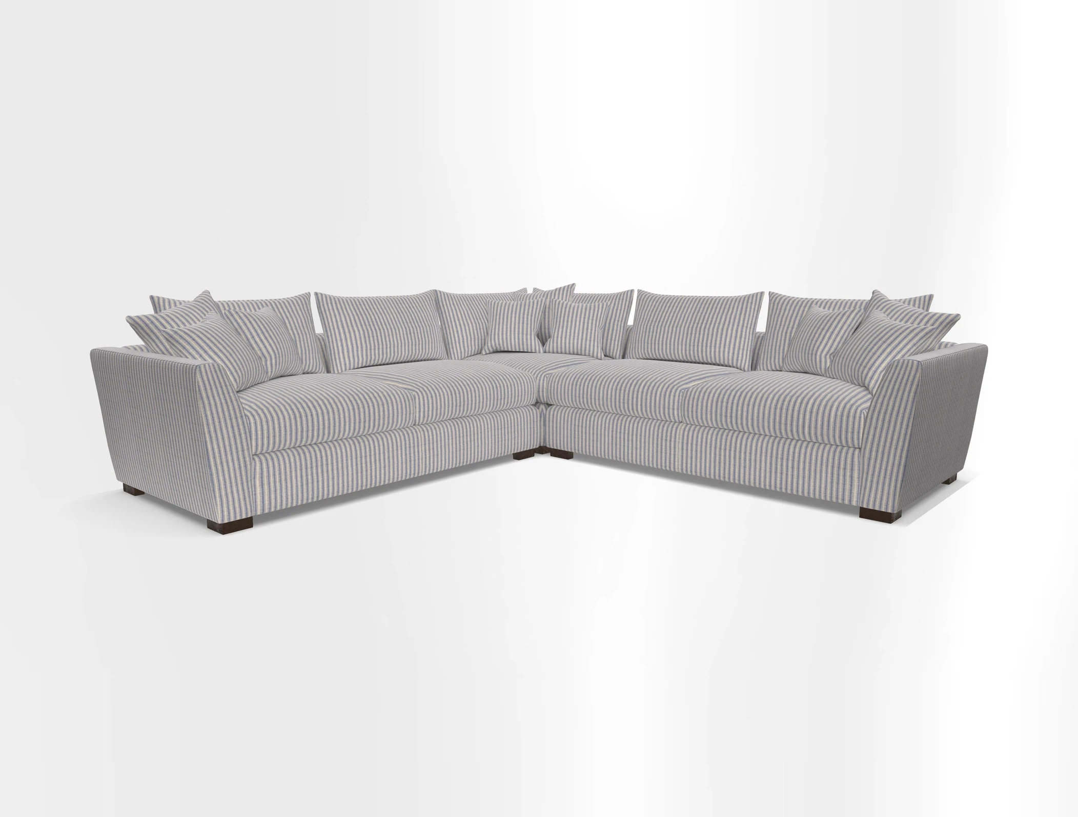 Hambledon Large Corner Group in Plain Two Tone Calico with Scatters in Cloth 22 Weaves