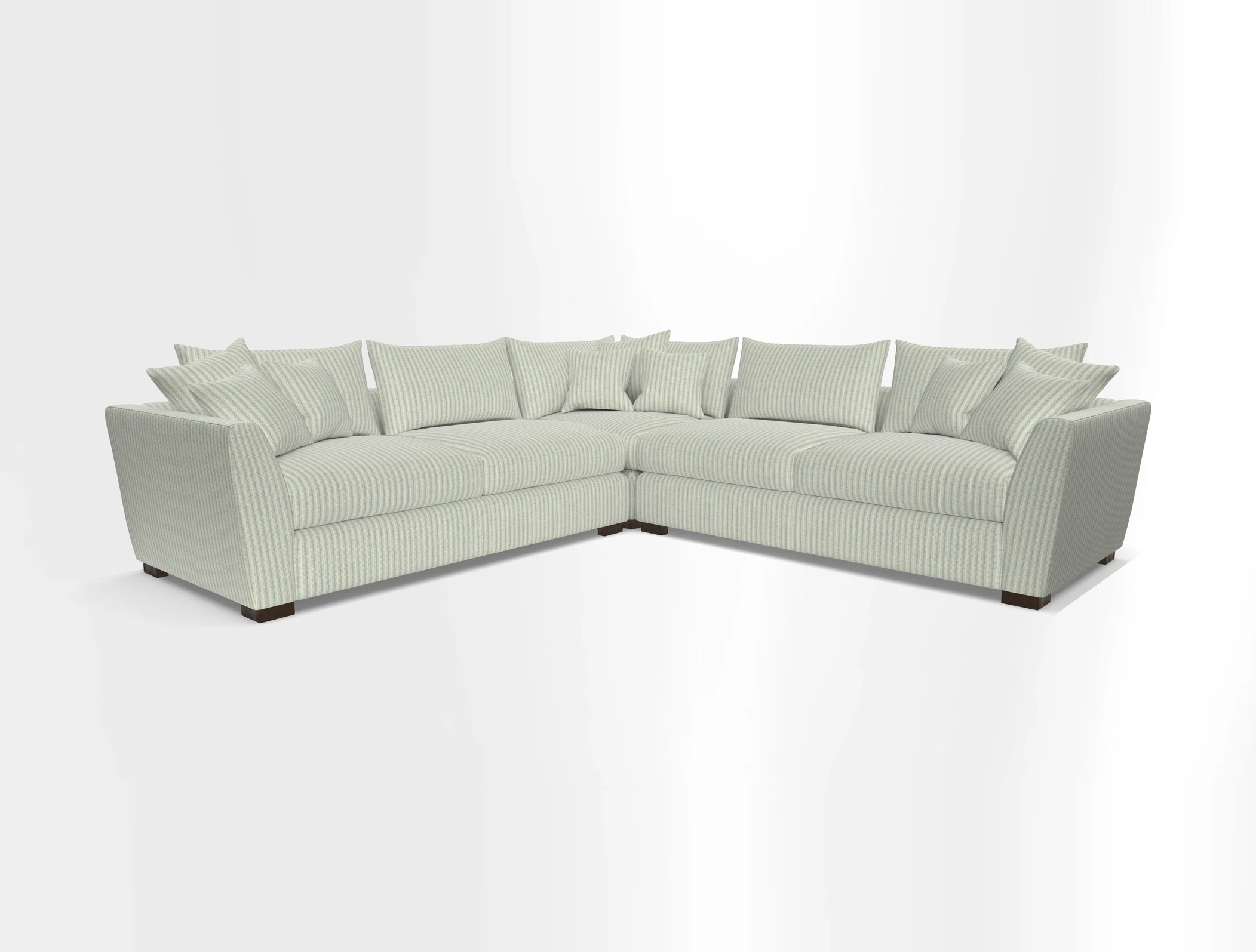 Hambledon Large Corner Group in Plain Two Tone Calico with Scatters in Cloth 22 Weaves