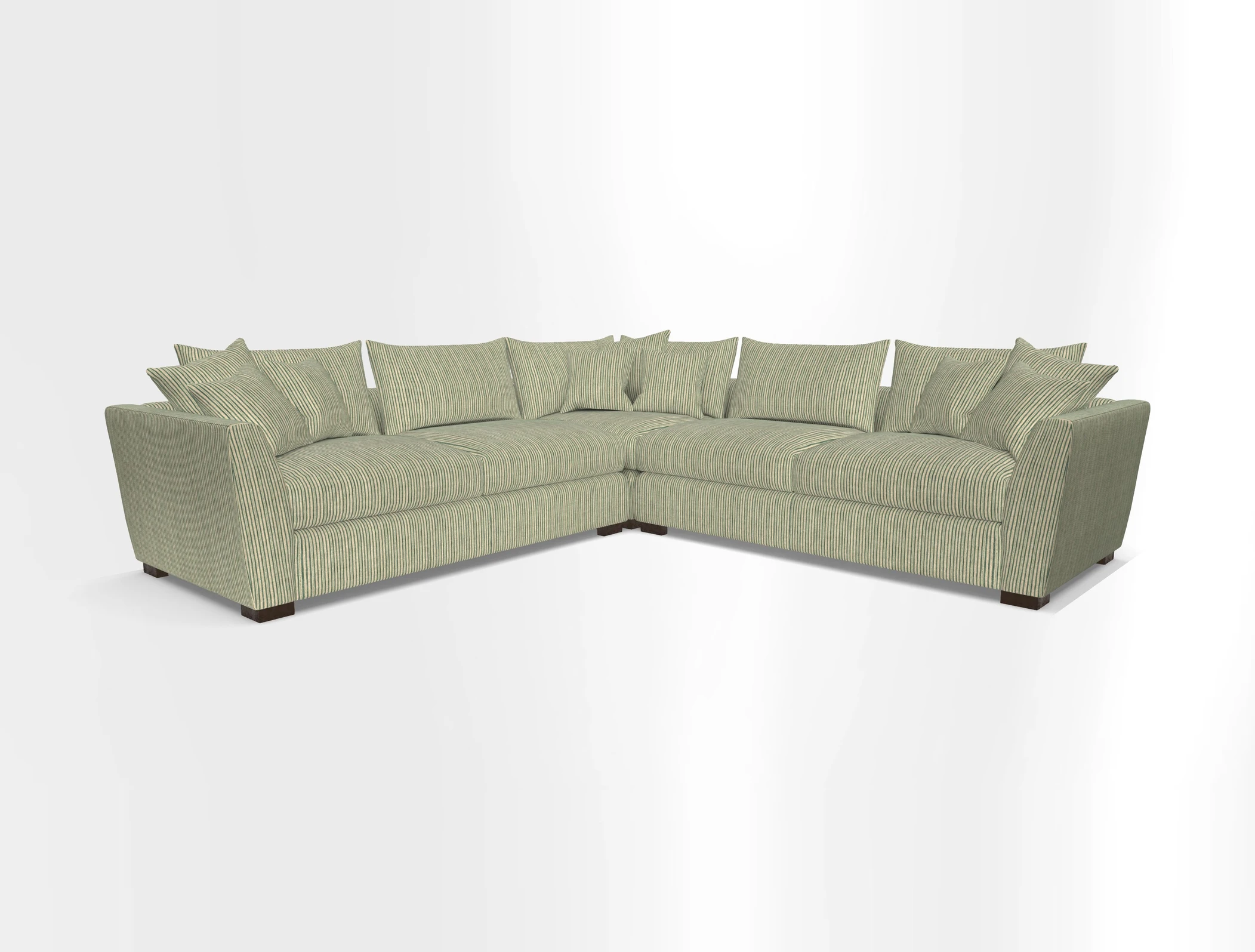 Hambledon Large Corner Group in Plain Two Tone Calico with Scatters in Cloth 22 Weaves