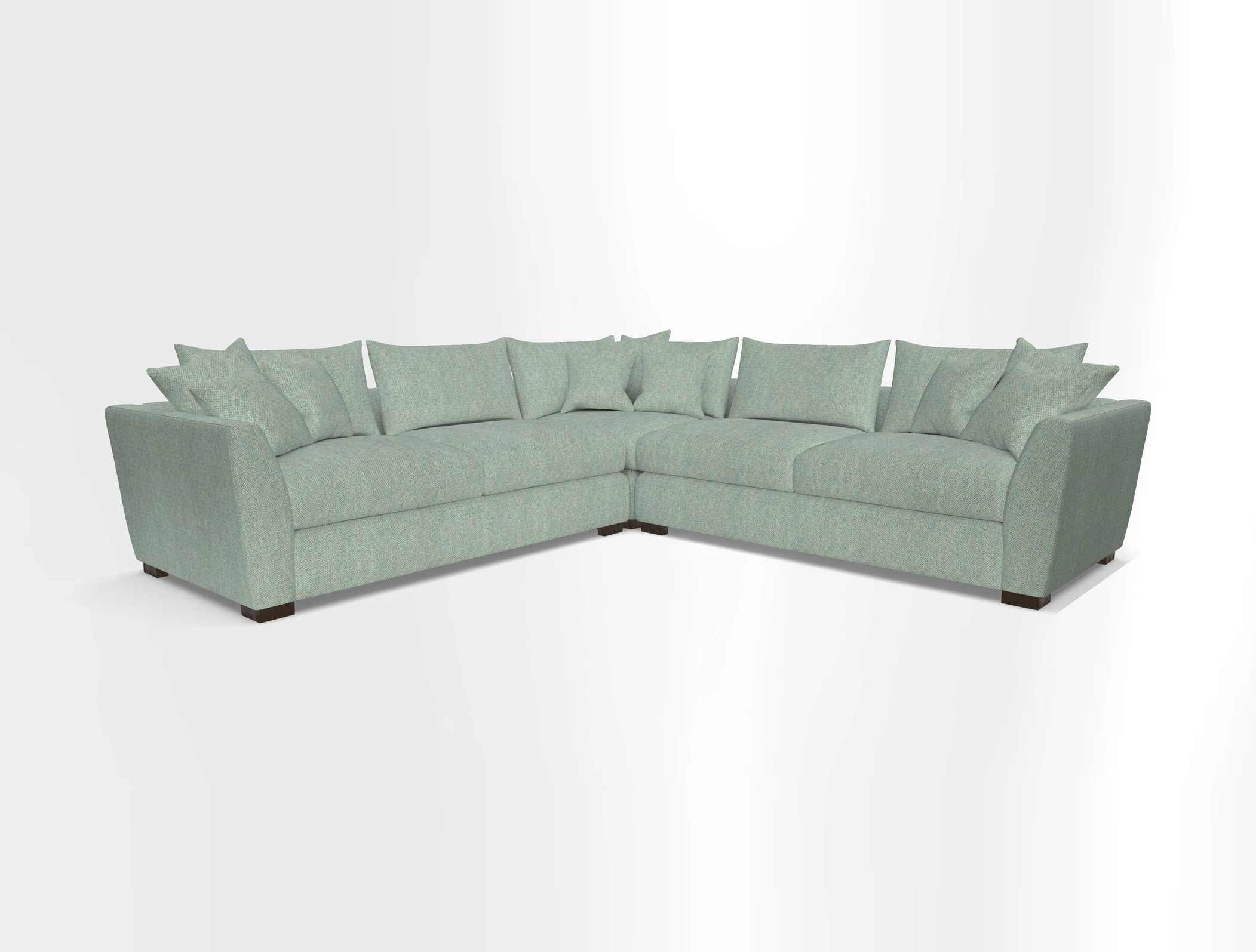 Hambledon Large Corner Group in Plain Two Tone Calico with Scatters in Cloth 22 Weaves