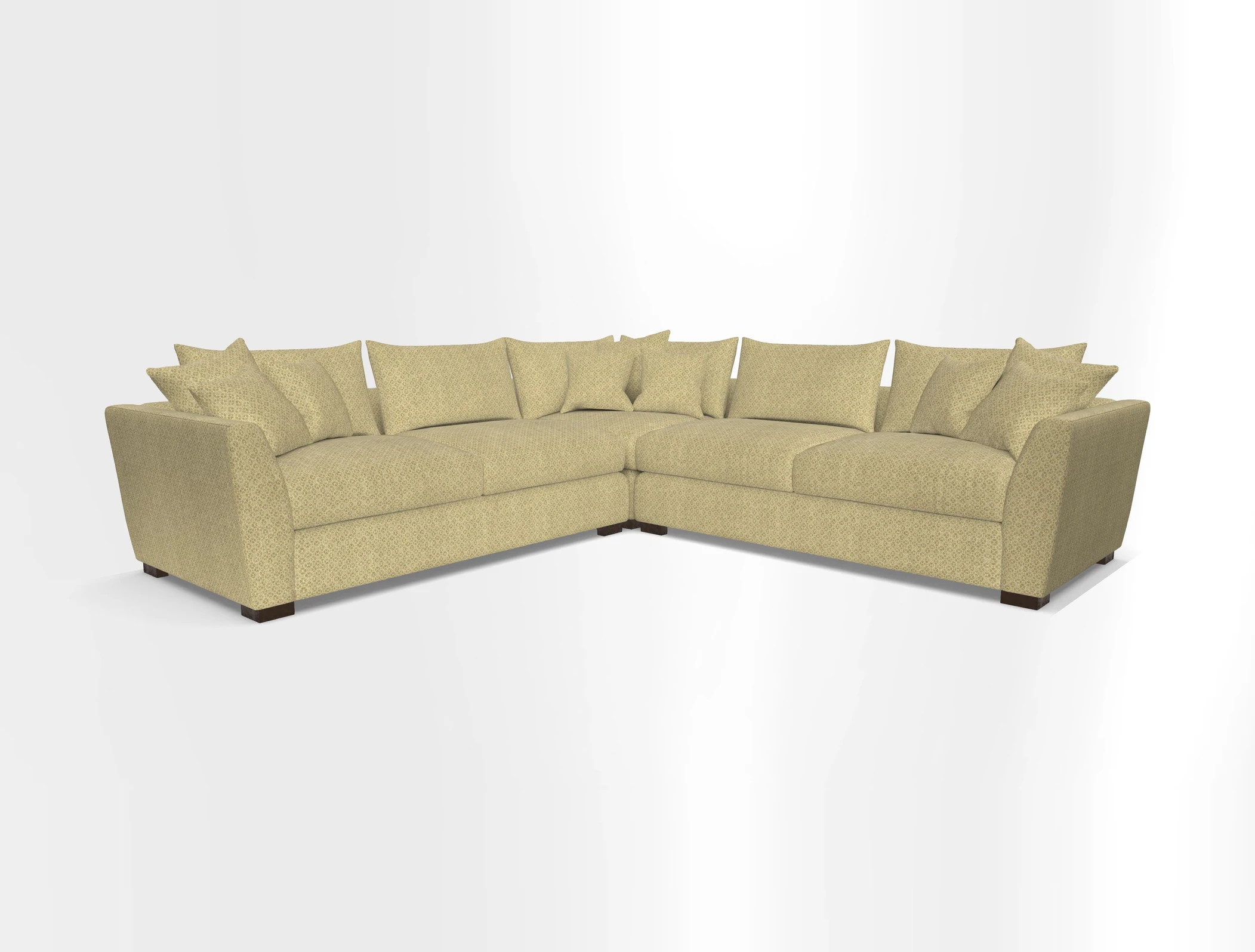 Hambledon Large Corner Group in Plain Two Tone Calico with Scatters in Cloth 22 Weaves