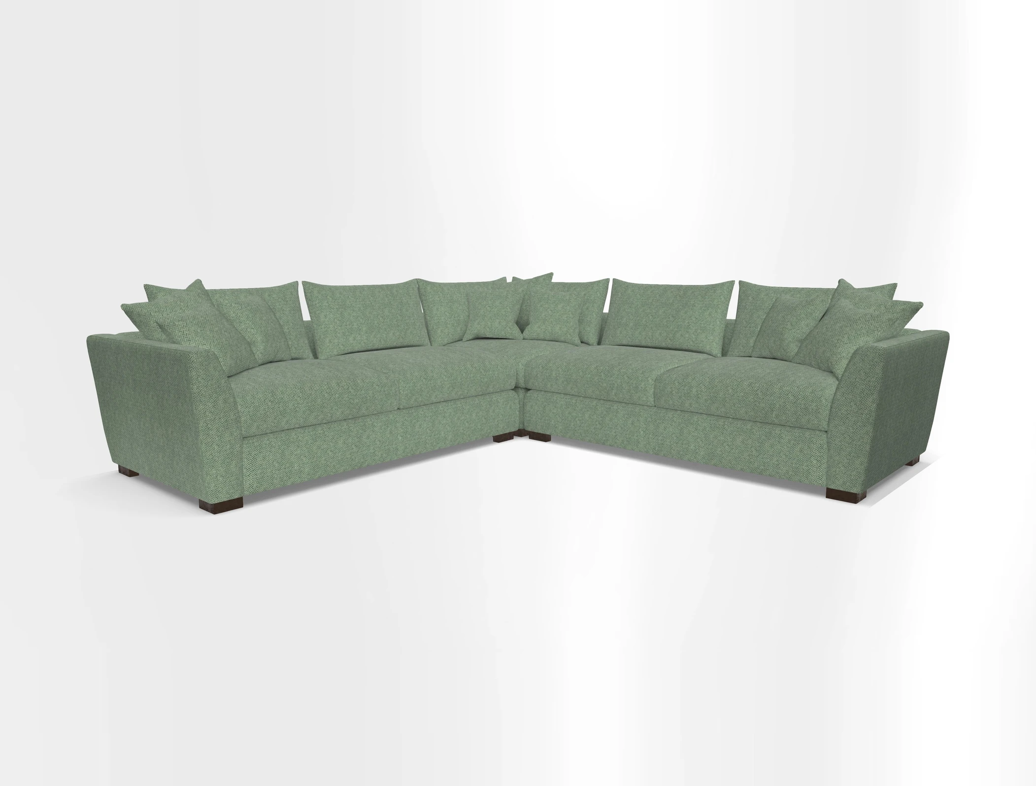 Hambledon Large Corner Group in Plain Two Tone Calico with Scatters in Cloth 22 Weaves