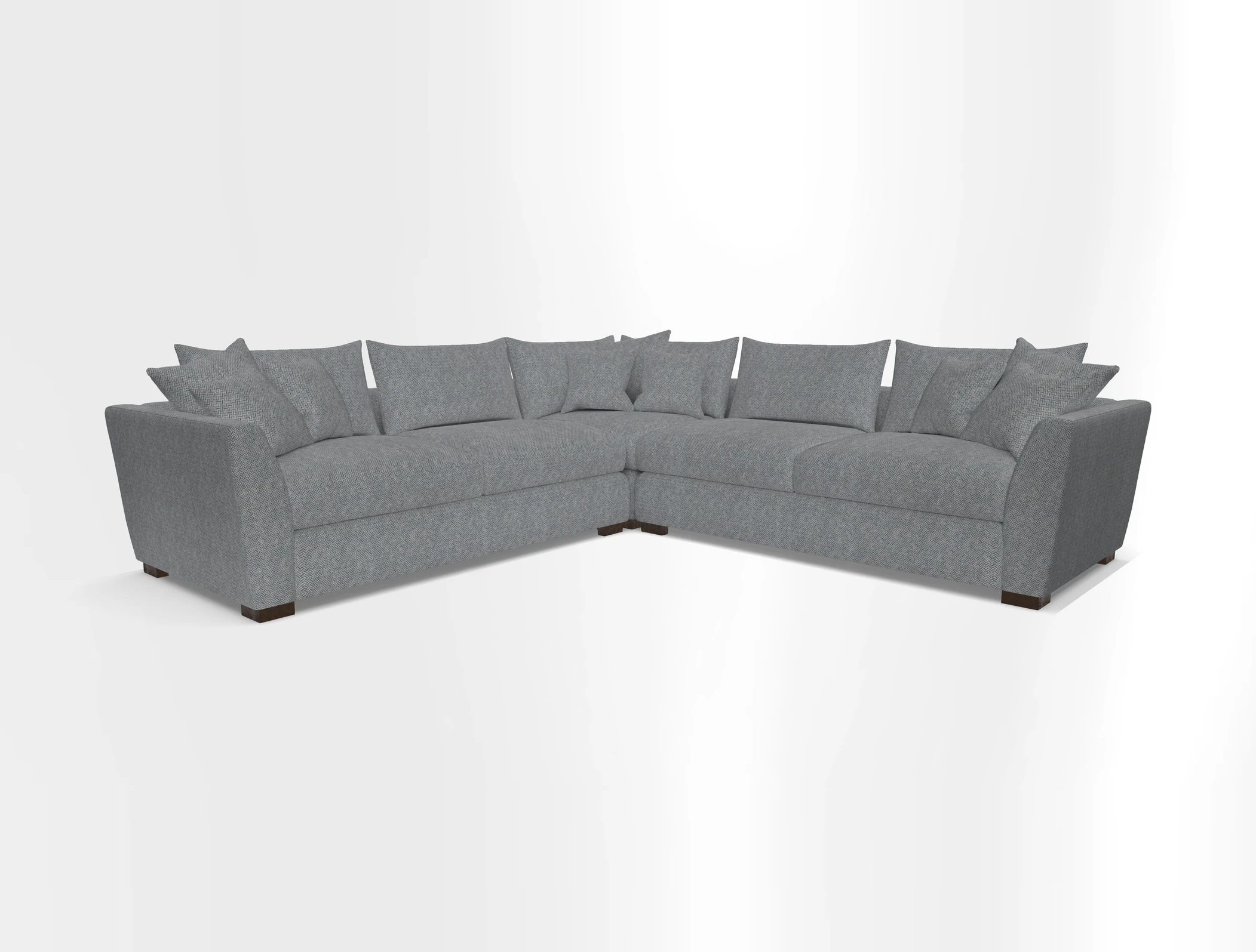 Hambledon Large Corner Group in Plain Two Tone Calico with Scatters in Cloth 22 Weaves