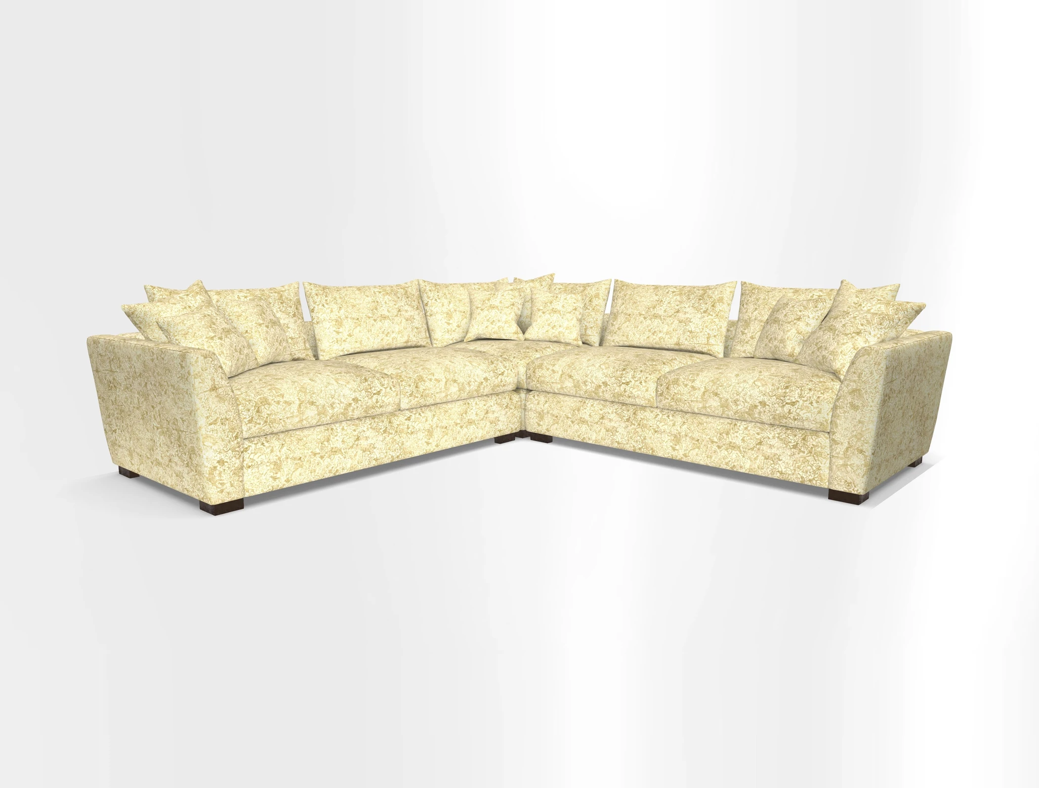 Hambledon Large Corner Group in Plain Two Tone Calico with Scatters in Cloth 22 Weaves