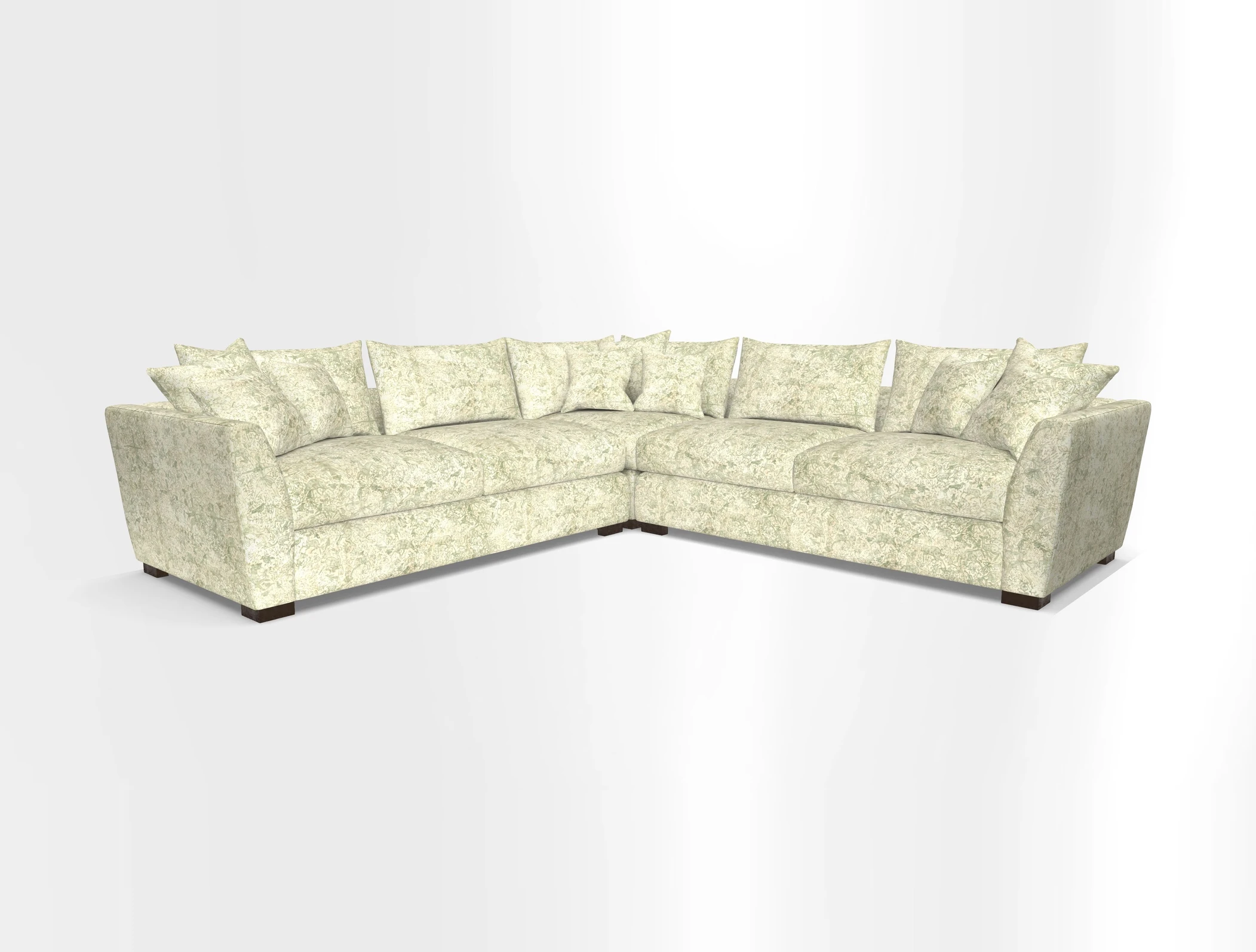 Hambledon Large Corner Group in Plain Two Tone Calico with Scatters in Cloth 22 Weaves