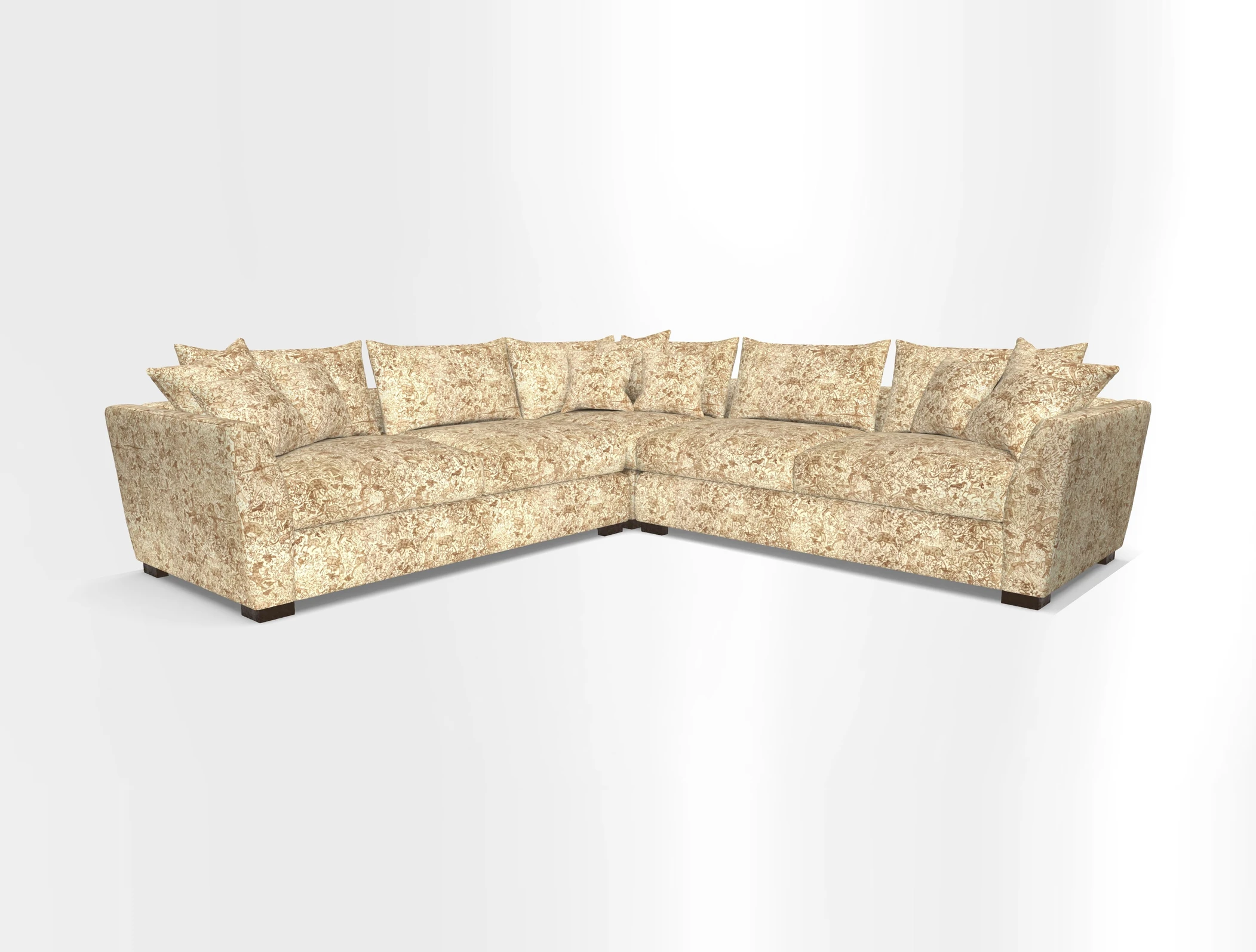 Hambledon Large Corner Group in Plain Two Tone Calico with Scatters in Cloth 22 Weaves