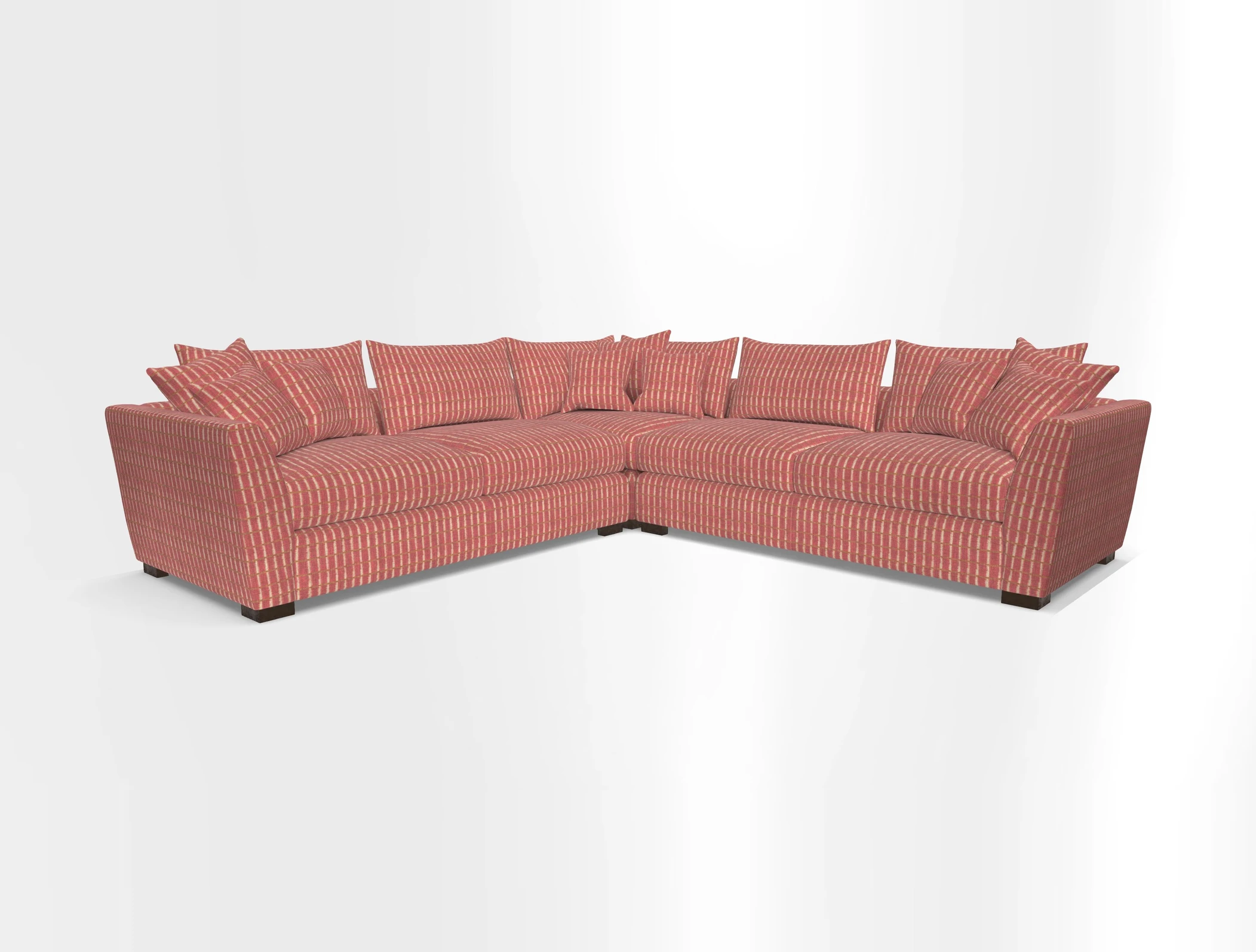 Hambledon Large Corner Group in Plain Two Tone Calico with Scatters in Cloth 22 Weaves