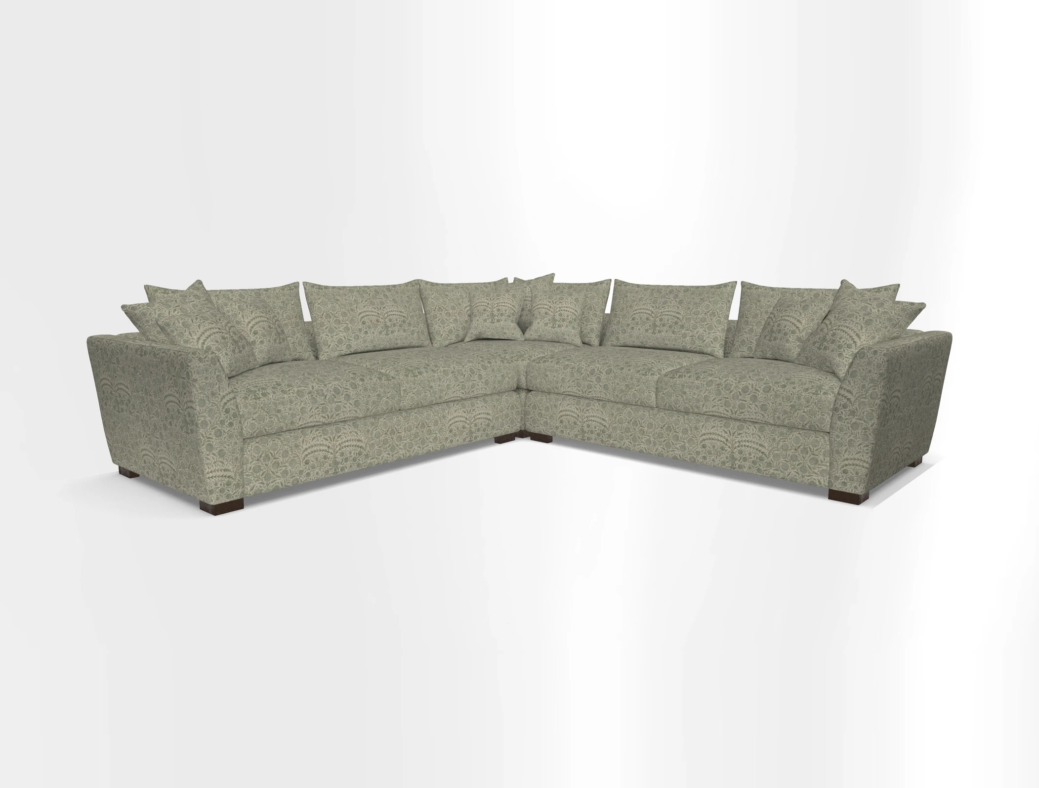 Hambledon Large Corner Group in Plain Two Tone Calico with Scatters in Cloth 22 Weaves