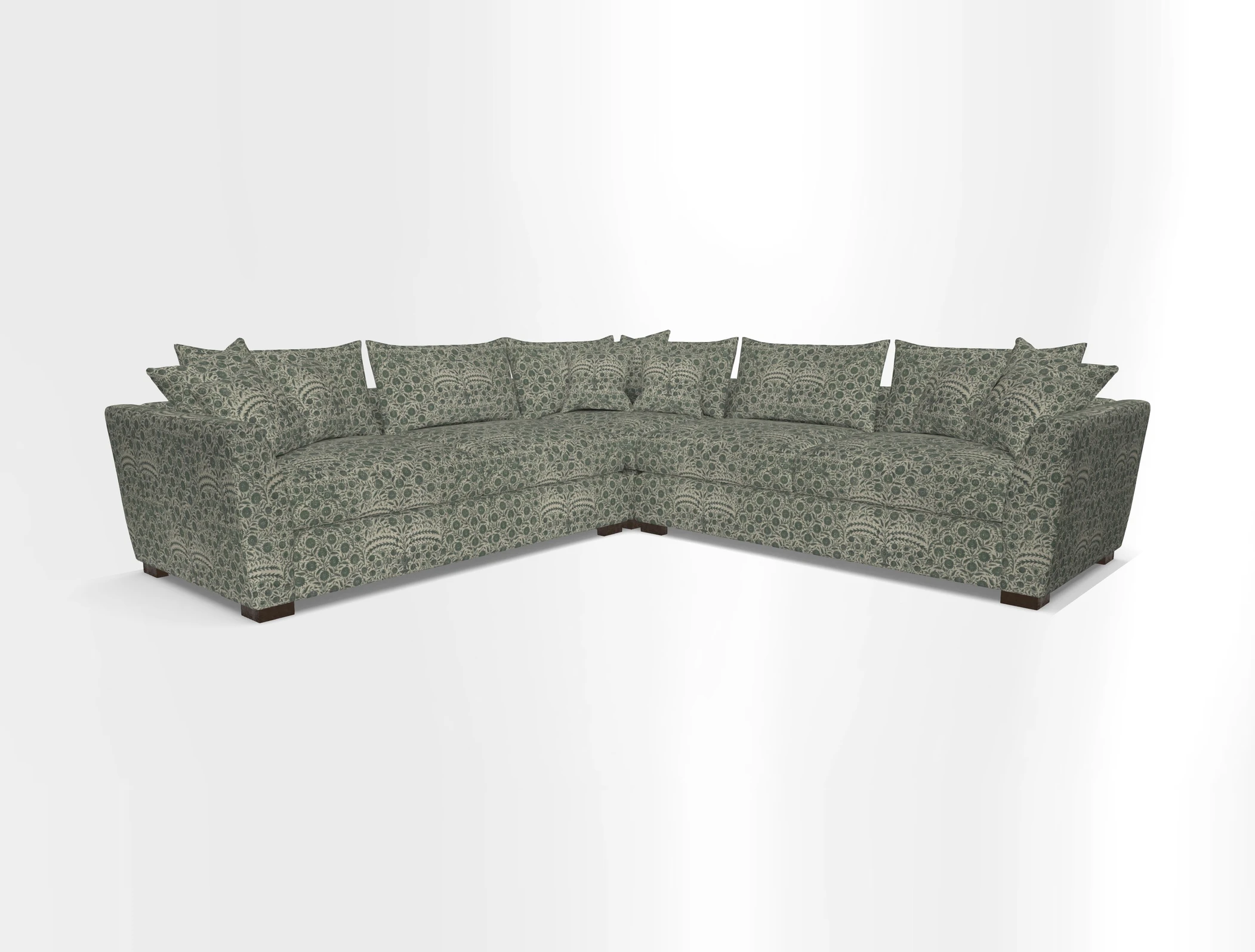 Hambledon Large Corner Group in Plain Two Tone Calico with Scatters in Cloth 22 Weaves