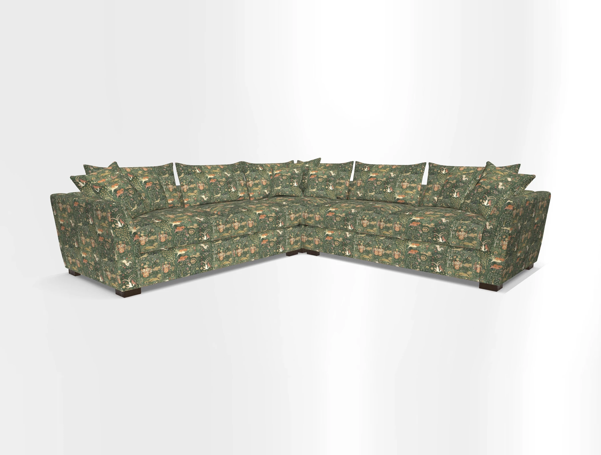 Hambledon Large Corner Group in Plain Two Tone Calico with Scatters in Cloth 22 Weaves
