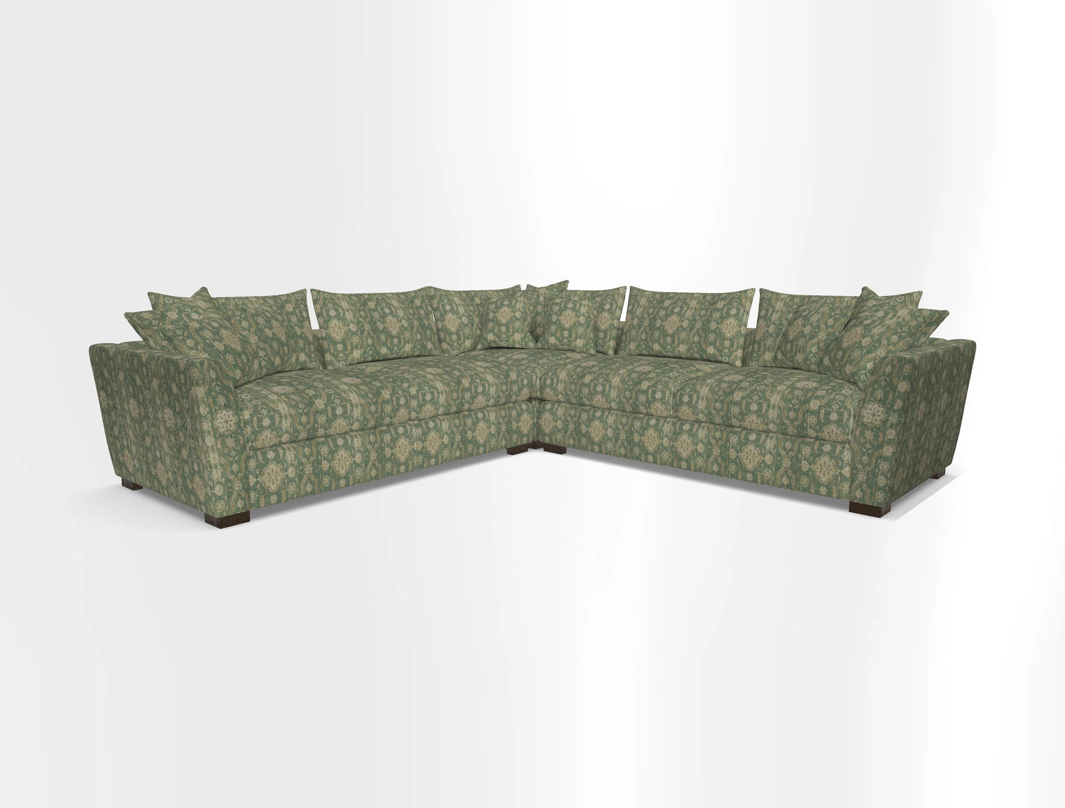 Hambledon Large Corner Group in Plain Two Tone Calico with Scatters in Cloth 22 Weaves