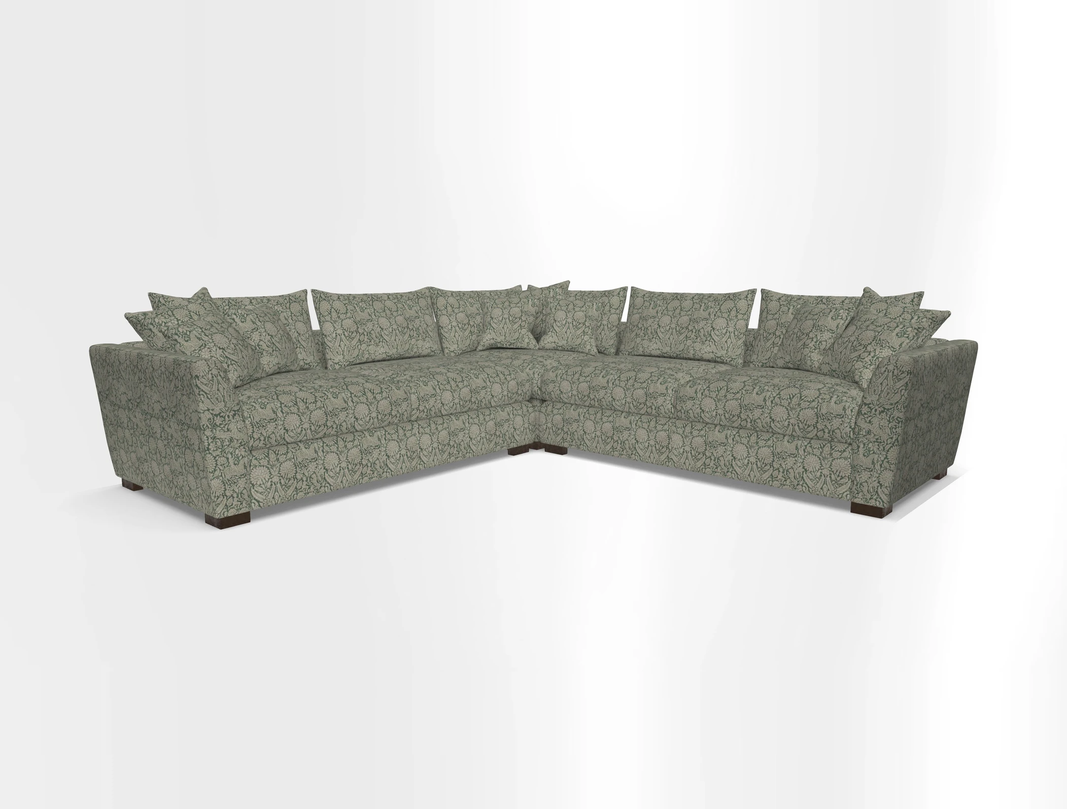 Hambledon Large Corner Group in Plain Two Tone Calico with Scatters in Cloth 22 Weaves