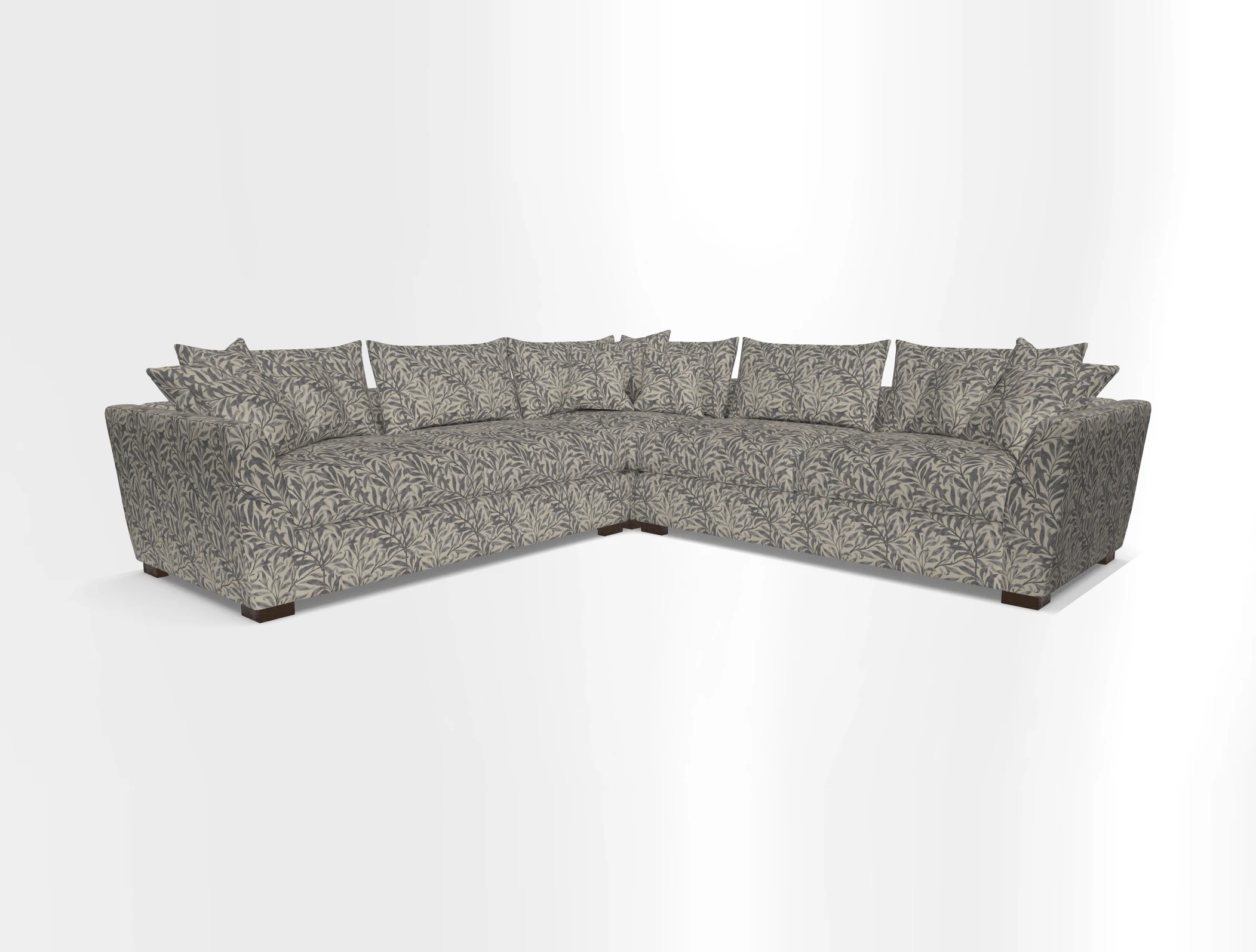 Hambledon Large Corner Group in Plain Two Tone Calico with Scatters in Cloth 22 Weaves