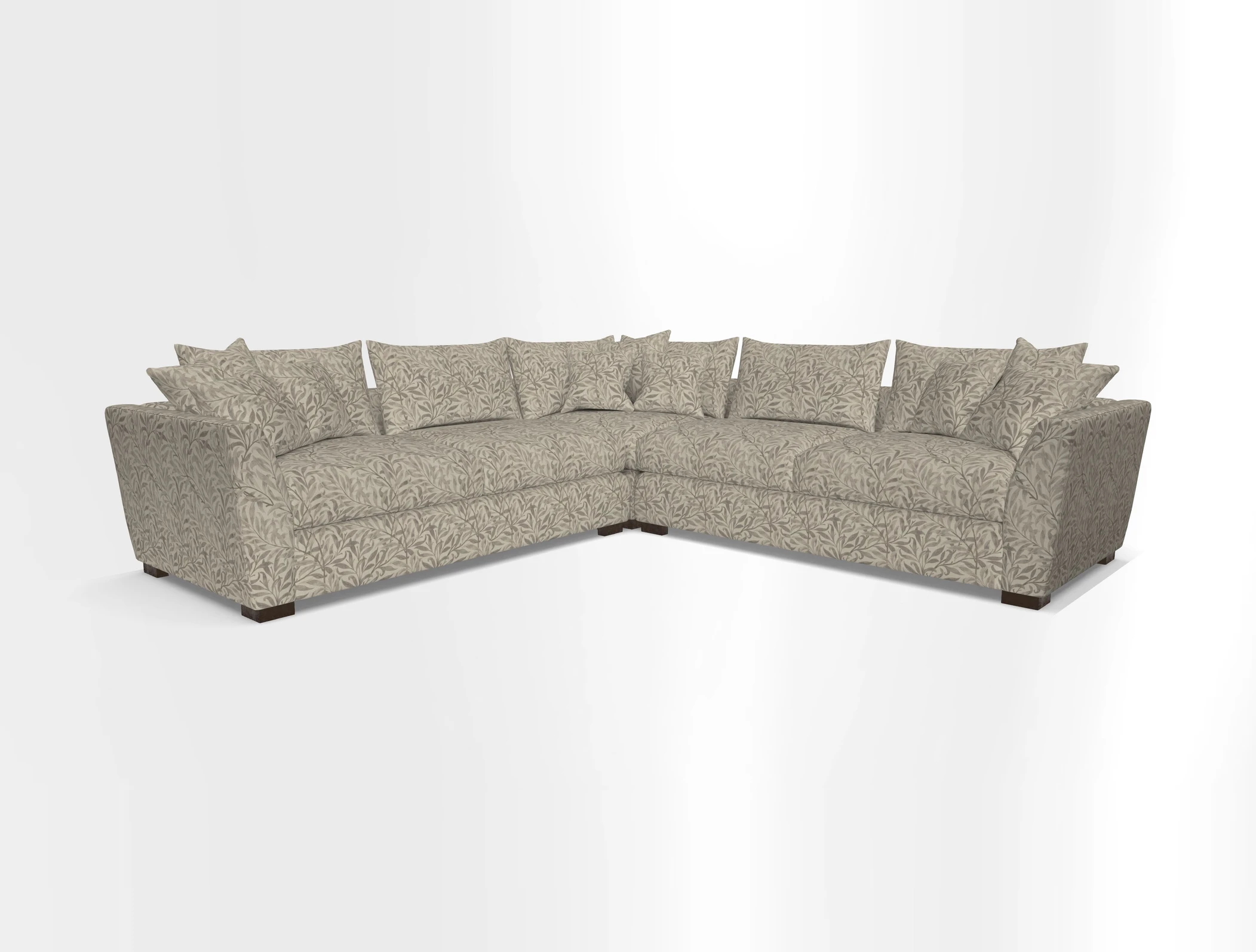 Hambledon Large Corner Group in Plain Two Tone Calico with Scatters in Cloth 22 Weaves