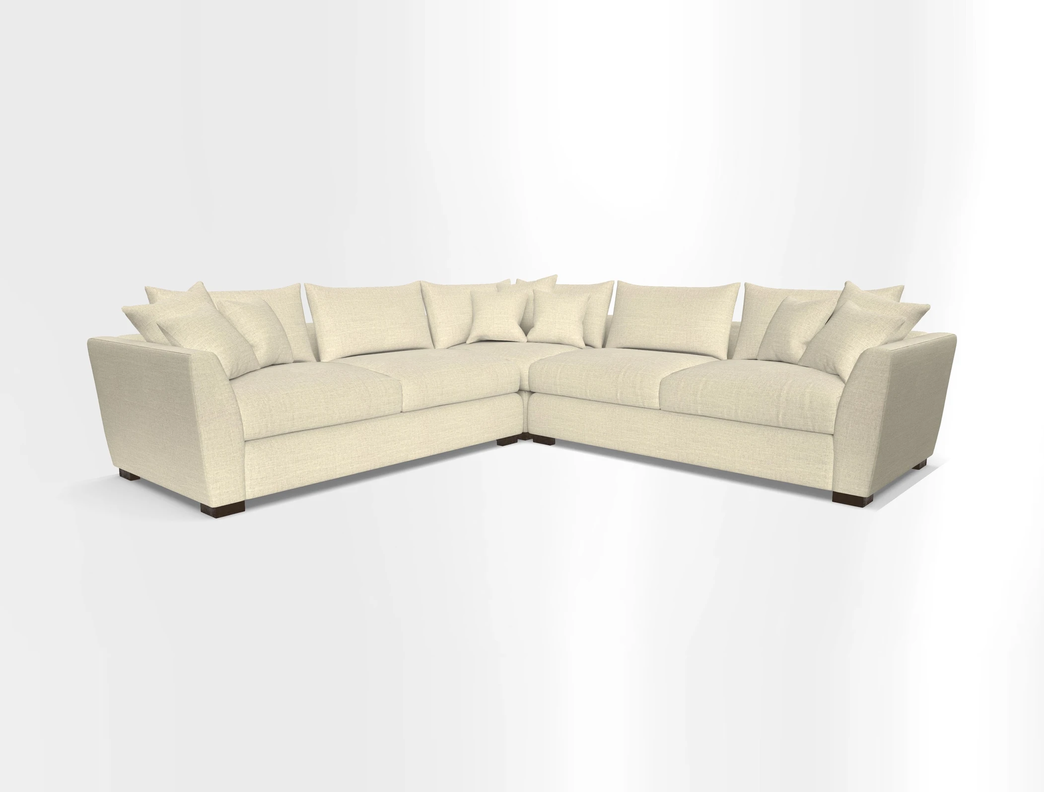 Hambledon Large Corner Group in Plain Two Tone Calico with Scatters in Cloth 22 Weaves
