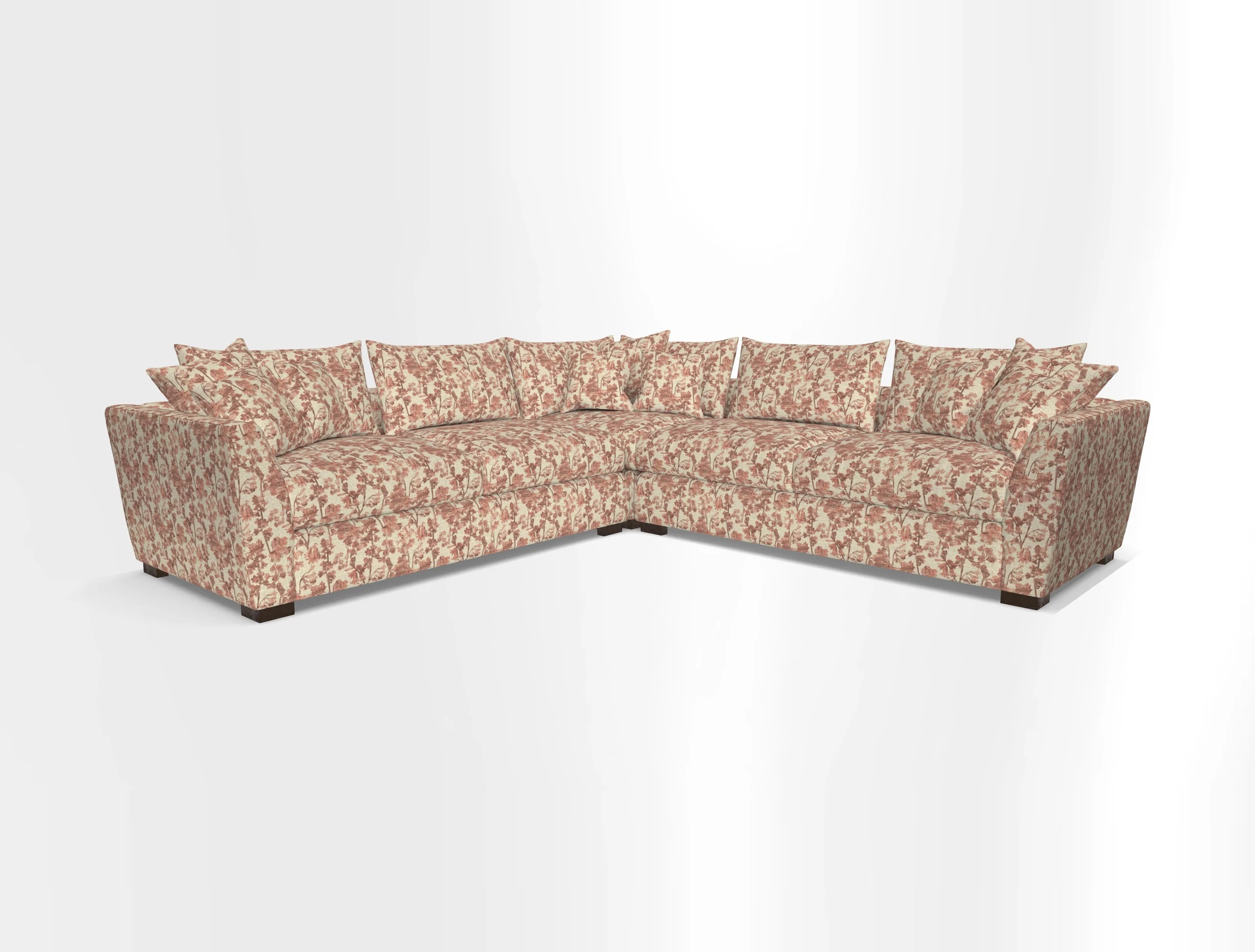Hambledon Large Corner Group in Plain Two Tone Calico with Scatters in Cloth 22 Weaves