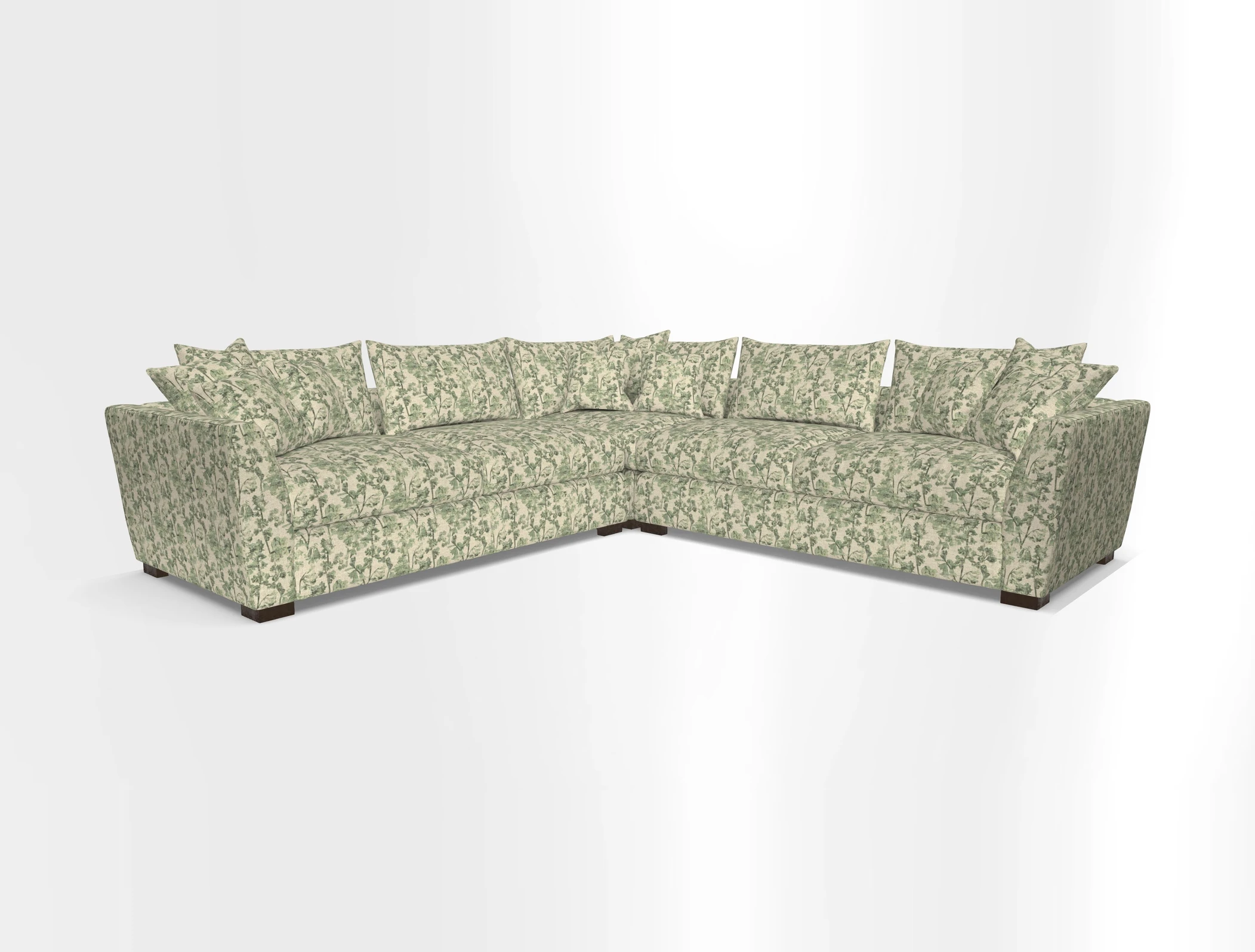 Hambledon Large Corner Group in Plain Two Tone Calico with Scatters in Cloth 22 Weaves