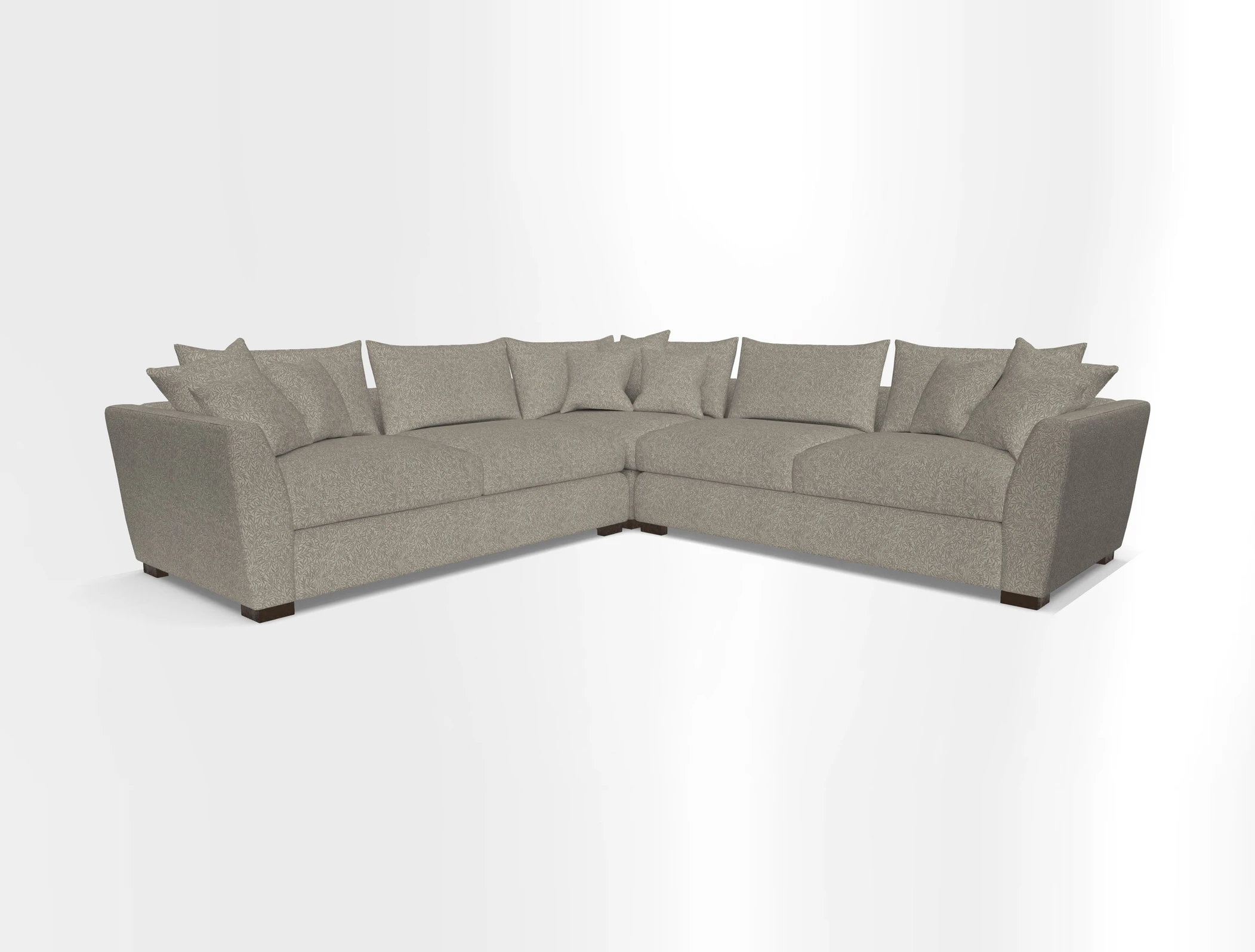Hambledon Large Corner Group in Plain Two Tone Calico with Scatters in Cloth 22 Weaves