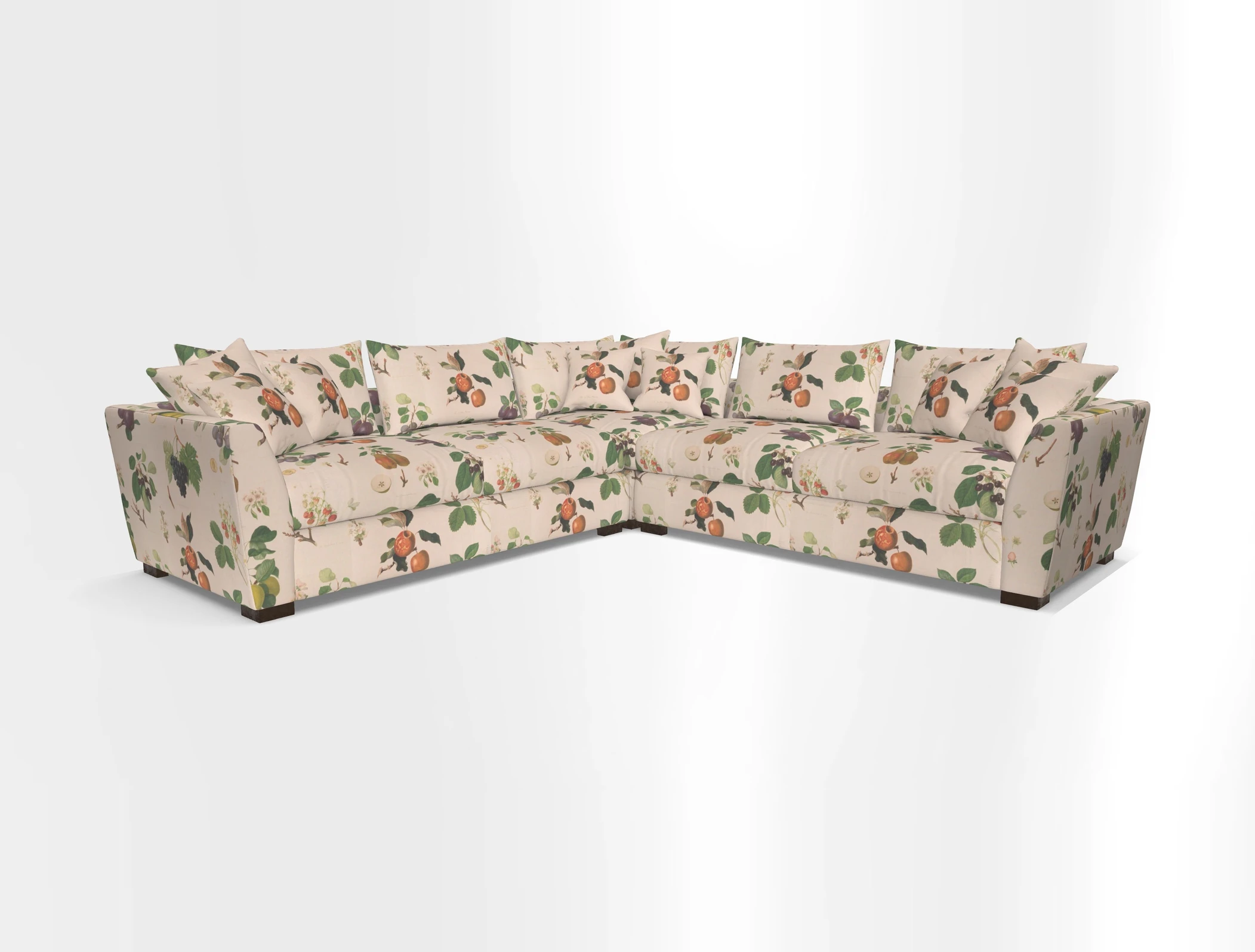 Hambledon Large Corner Group in Plain Two Tone Calico with Scatters in Cloth 22 Weaves