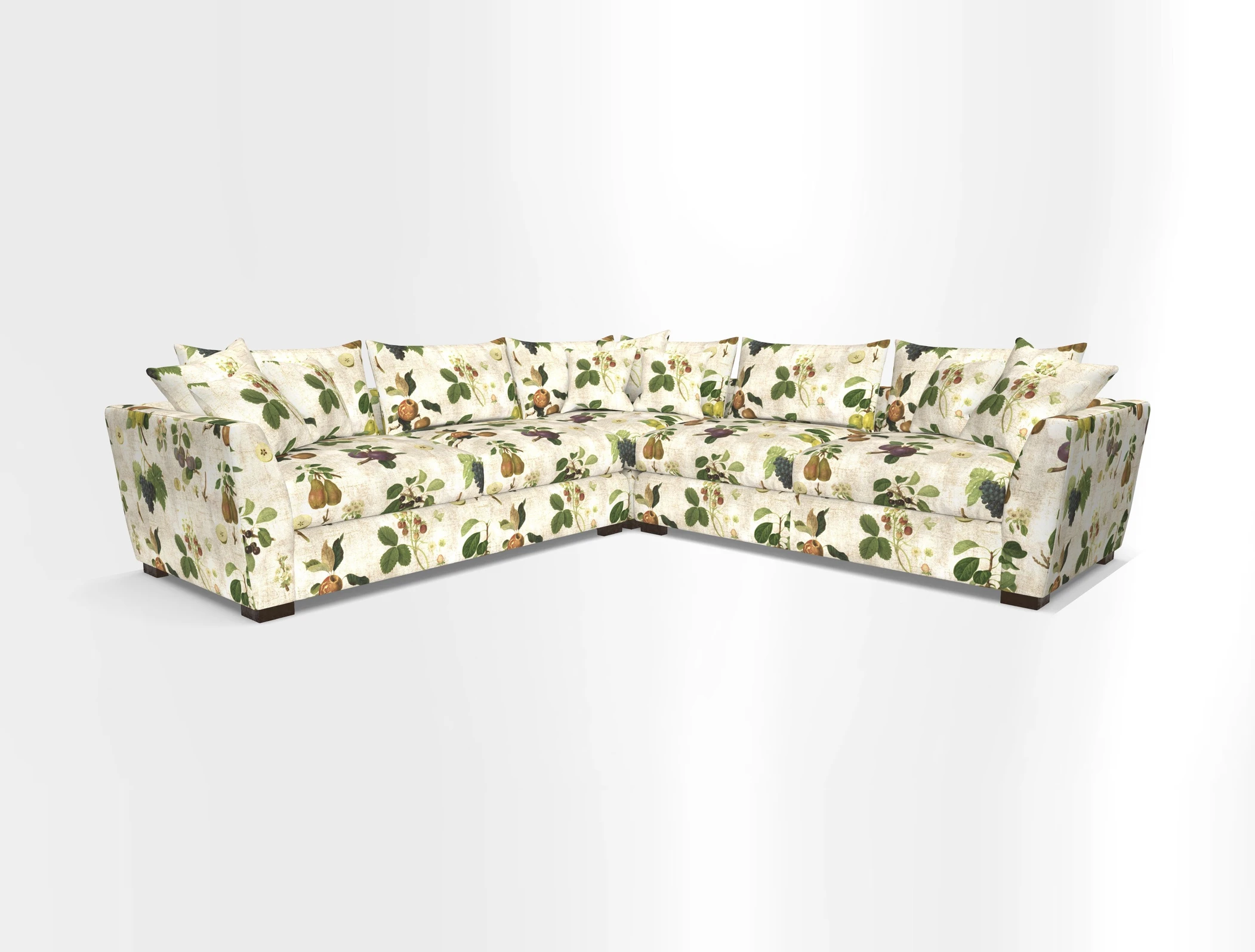 Hambledon Large Corner Group in Plain Two Tone Calico with Scatters in Cloth 22 Weaves