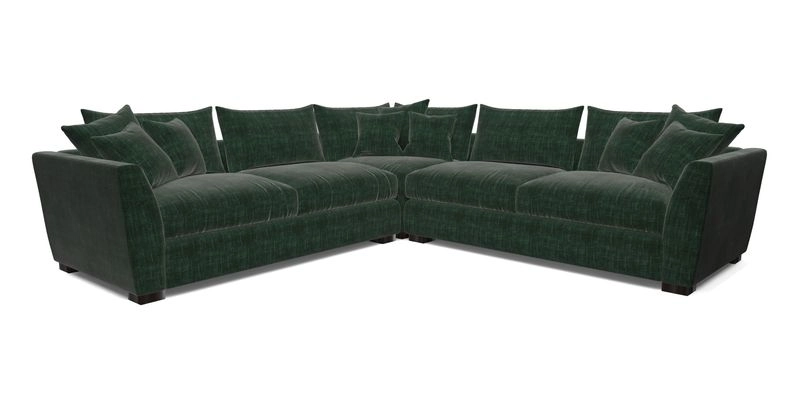 Hambledon Large Corner Group in Plain Two Tone Calico with Scatters in Cloth 22 Weaves