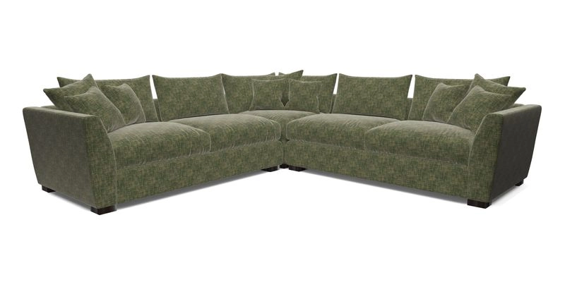 Hambledon Large Corner Group in Plain Two Tone Calico with Scatters in Cloth 22 Weaves