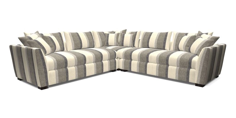 Hambledon Large Corner Group in Plain Two Tone Calico with Scatters in Cloth 22 Weaves