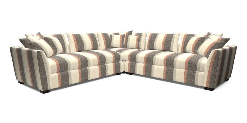 Hambledon Large Corner Group in Plain Two Tone Calico with Scatters in Cloth 22 Weaves