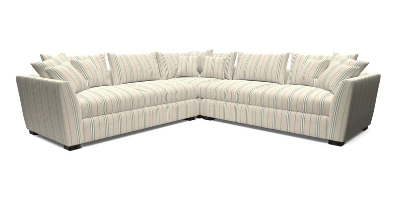 Hambledon Large Corner Group in Plain Two Tone Calico with Scatters in Cloth 22 Weaves