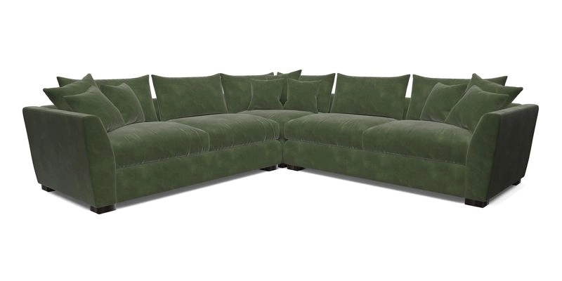 Hambledon Large Corner Group in Plain Two Tone Calico with Scatters in Cloth 22 Weaves