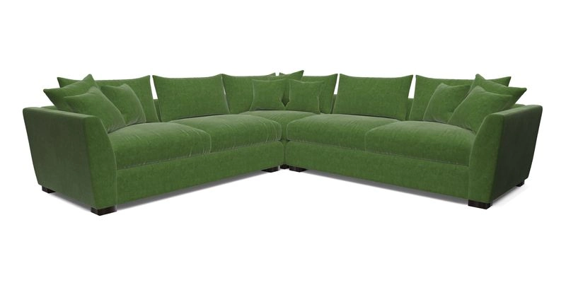 Hambledon Large Corner Group in Plain Two Tone Calico with Scatters in Cloth 22 Weaves