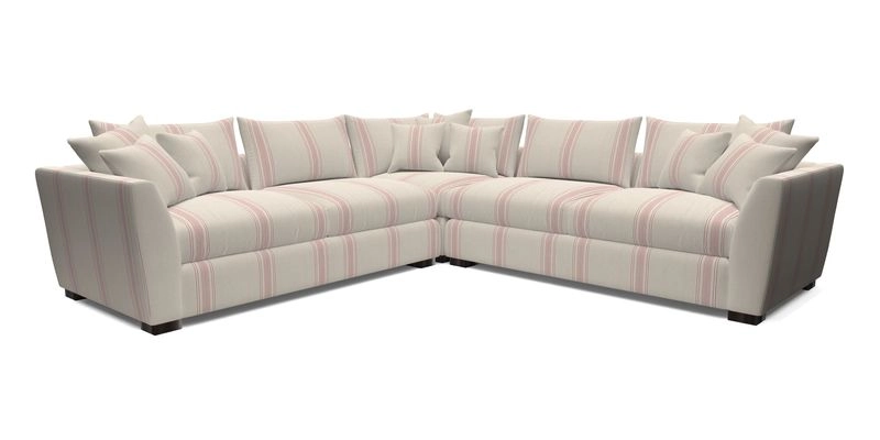 Hambledon Large Corner Group in Plain Two Tone Calico with Scatters in Cloth 22 Weaves