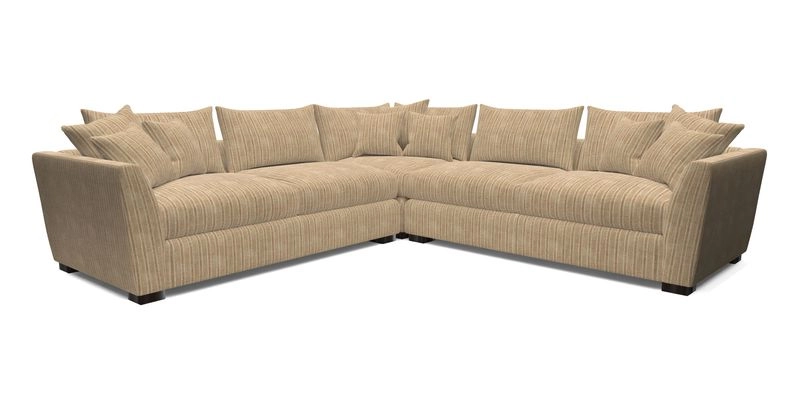 Hambledon Large Corner Group in Plain Two Tone Calico with Scatters in Cloth 22 Weaves