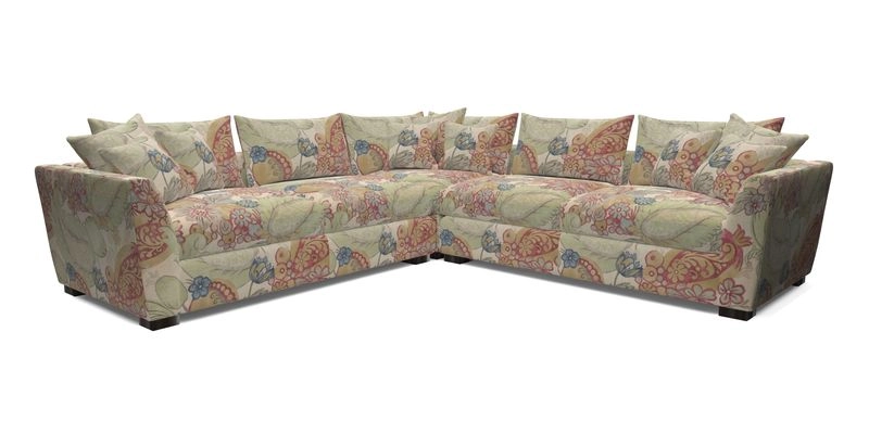 Hambledon Large Corner Group in Plain Two Tone Calico with Scatters in Cloth 22 Weaves