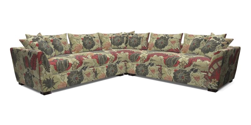 Hambledon Large Corner Group in Plain Two Tone Calico with Scatters in Cloth 22 Weaves