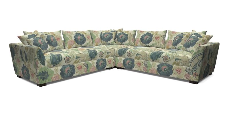 Hambledon Large Corner Group in Plain Two Tone Calico with Scatters in Cloth 22 Weaves