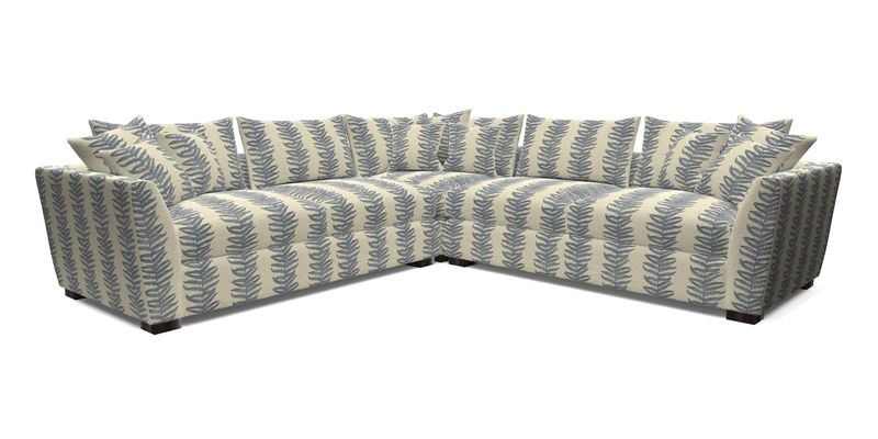 Hambledon Large Corner Group in Plain Two Tone Calico with Scatters in Cloth 22 Weaves