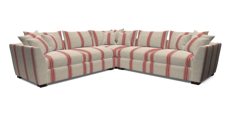 Hambledon Large Corner Group in Plain Two Tone Calico with Scatters in Cloth 22 Weaves